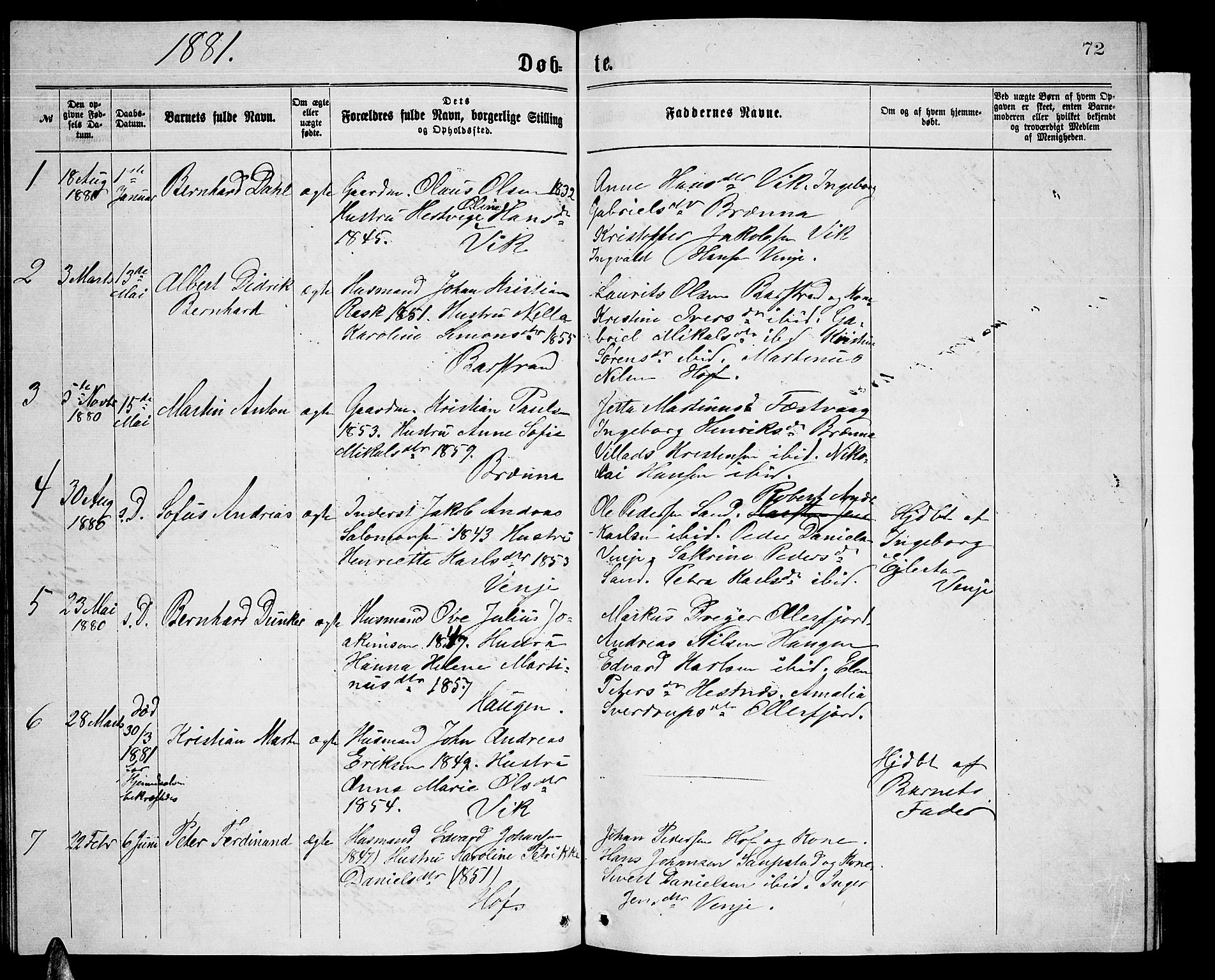 Ministerialprotokoller, klokkerbøker og fødselsregistre - Nordland, SAT/A-1459/876/L1103: Parish register (copy) no. 876C02, 1870-1886, p. 72