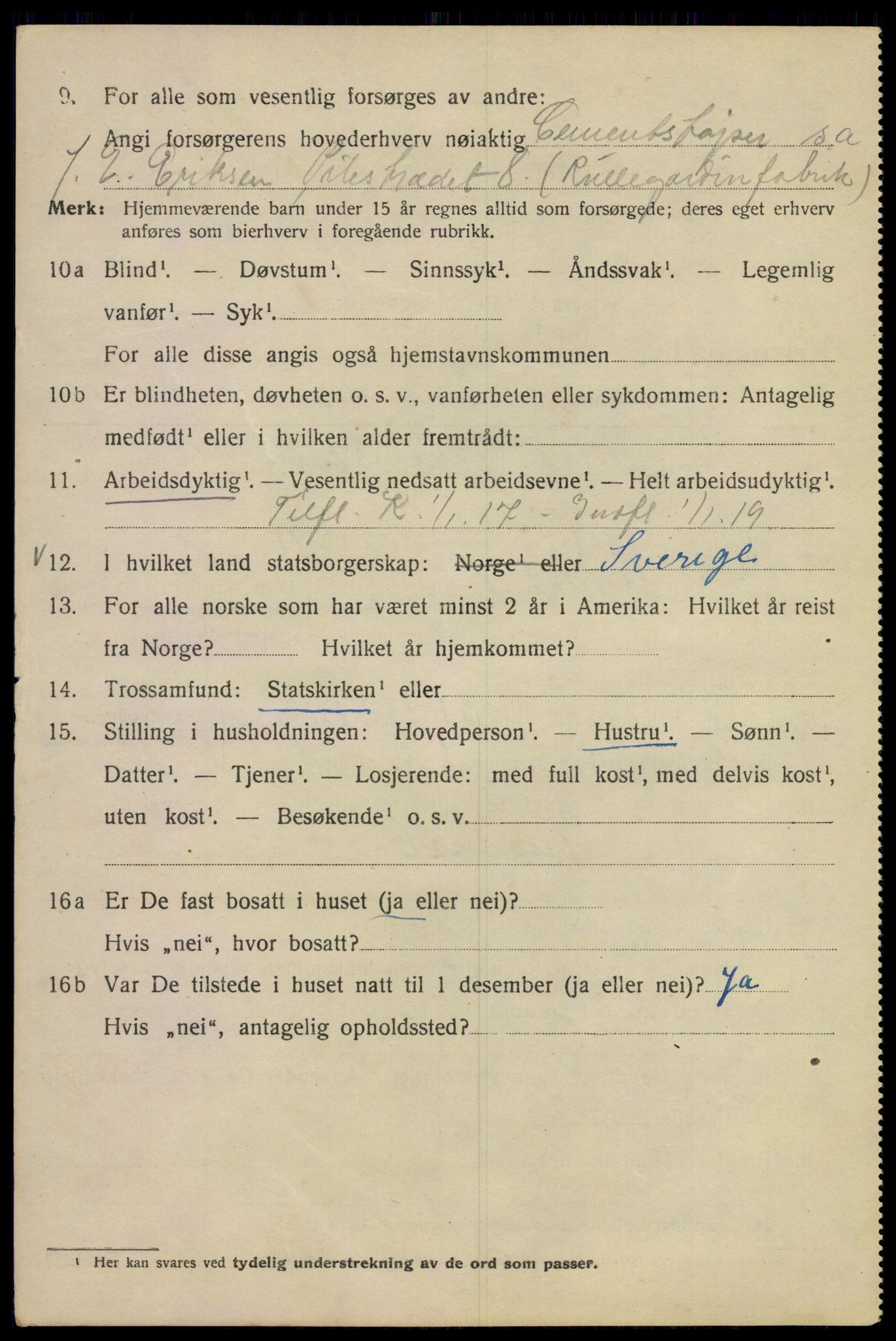 SAO, 1920 census for Kristiania, 1920, p. 581588