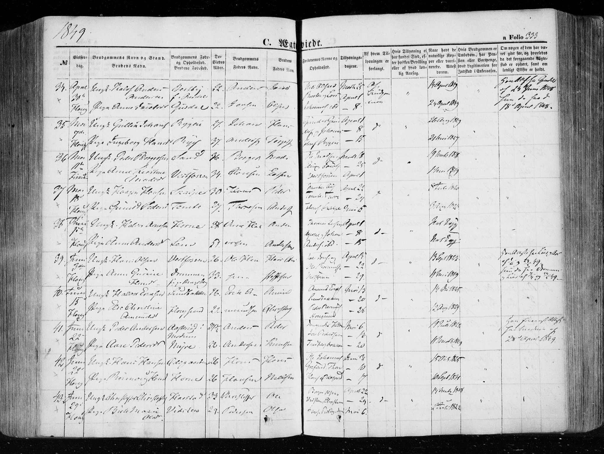 Eiker kirkebøker, AV/SAKO-A-4/F/Fa/L0014: Parish register (official) no. I 14, 1846-1854, p. 333