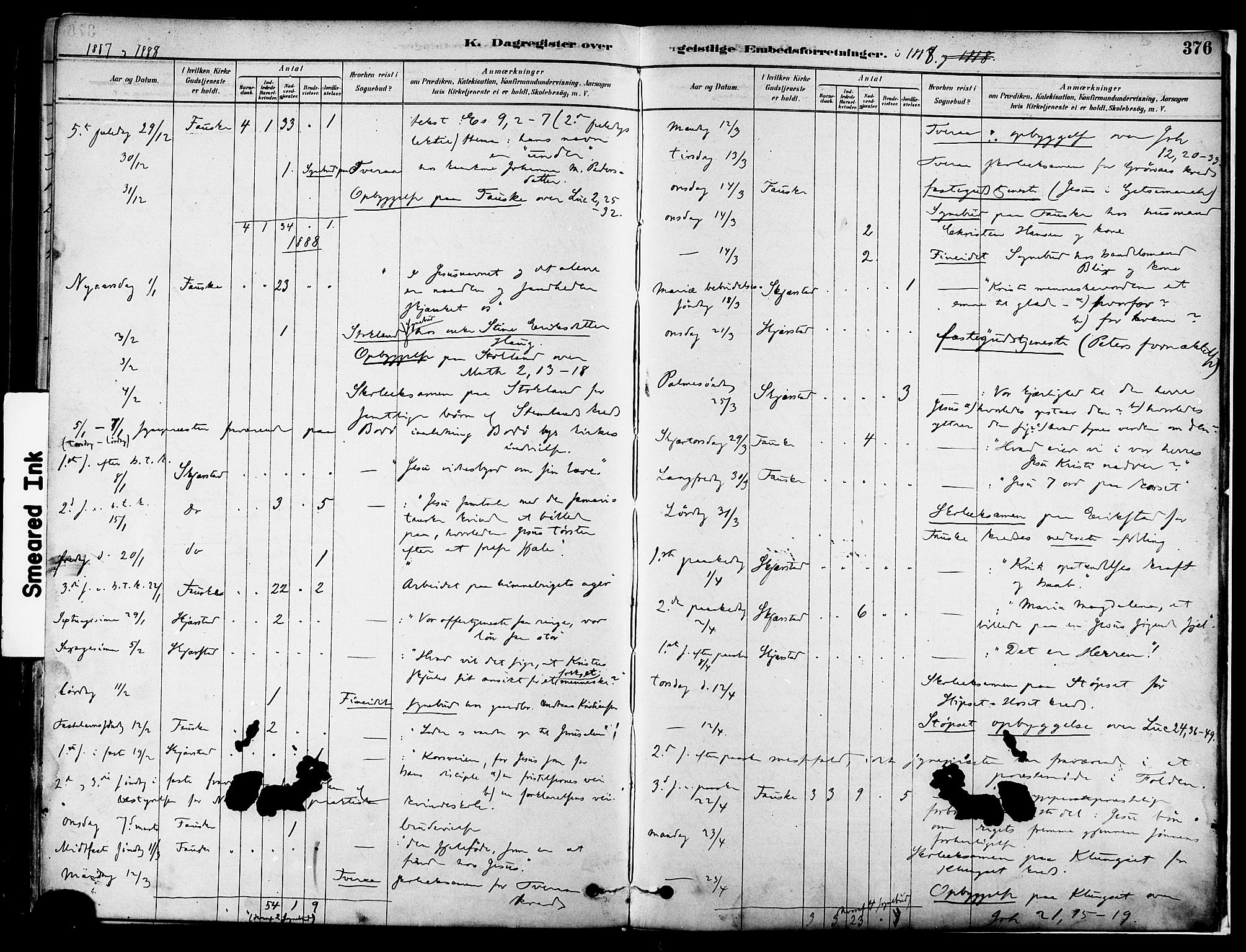 Ministerialprotokoller, klokkerbøker og fødselsregistre - Nordland, SAT/A-1459/852/L0740: Parish register (official) no. 852A10, 1878-1894, p. 376