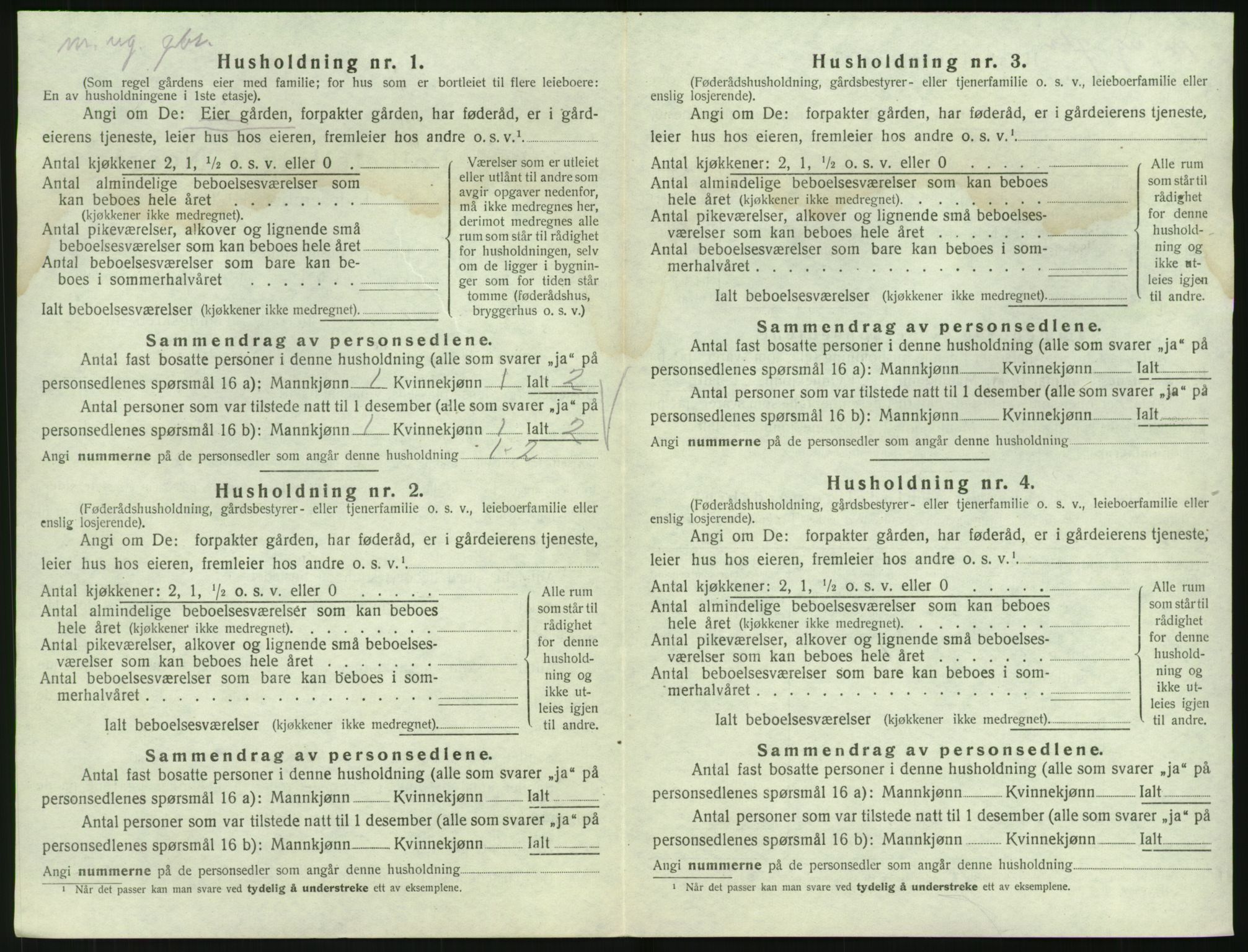 SAKO, 1920 census for Gransherad, 1920, p. 43