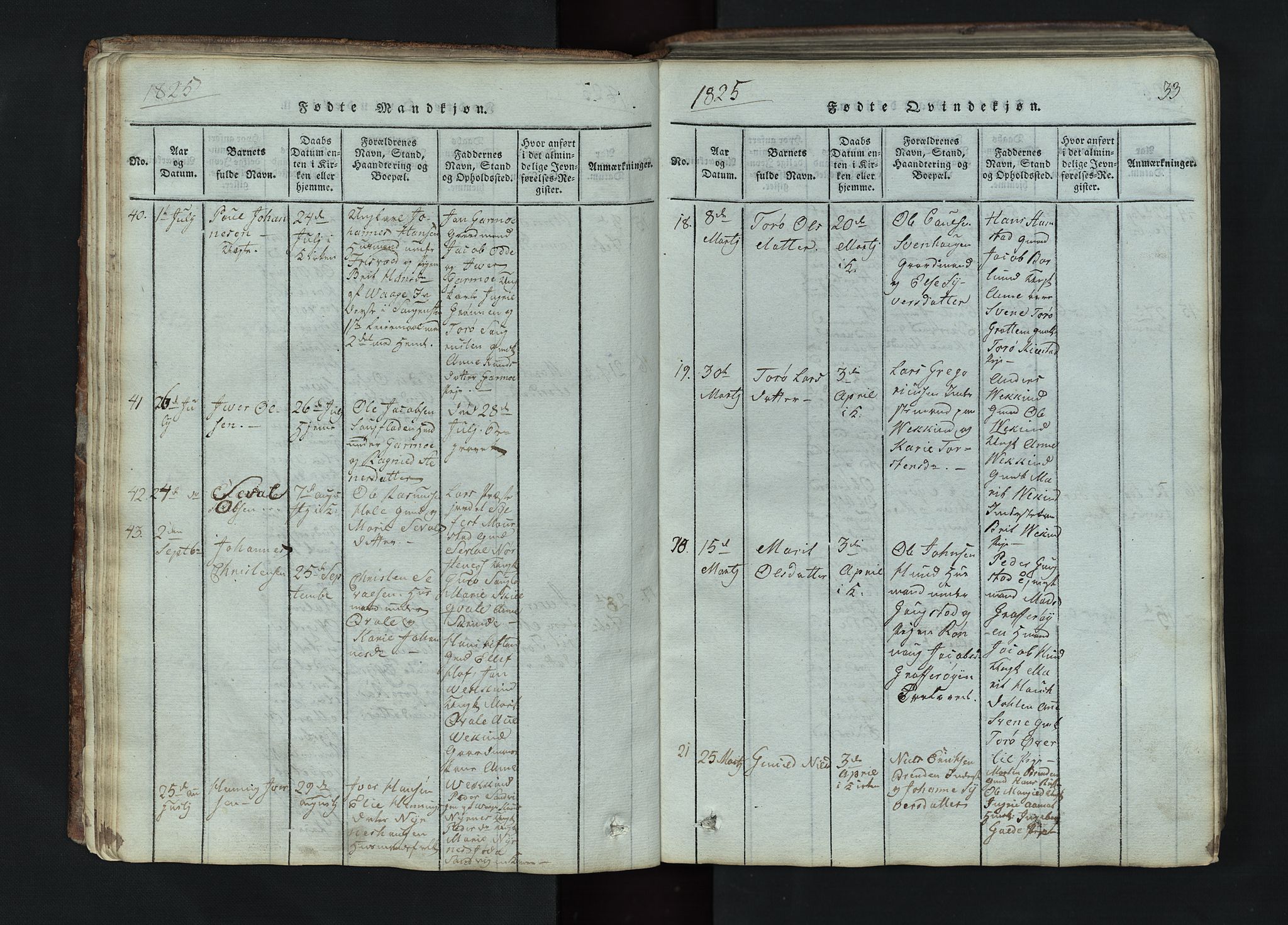 Lom prestekontor, SAH/PREST-070/L/L0002: Parish register (copy) no. 2, 1815-1844, p. 33