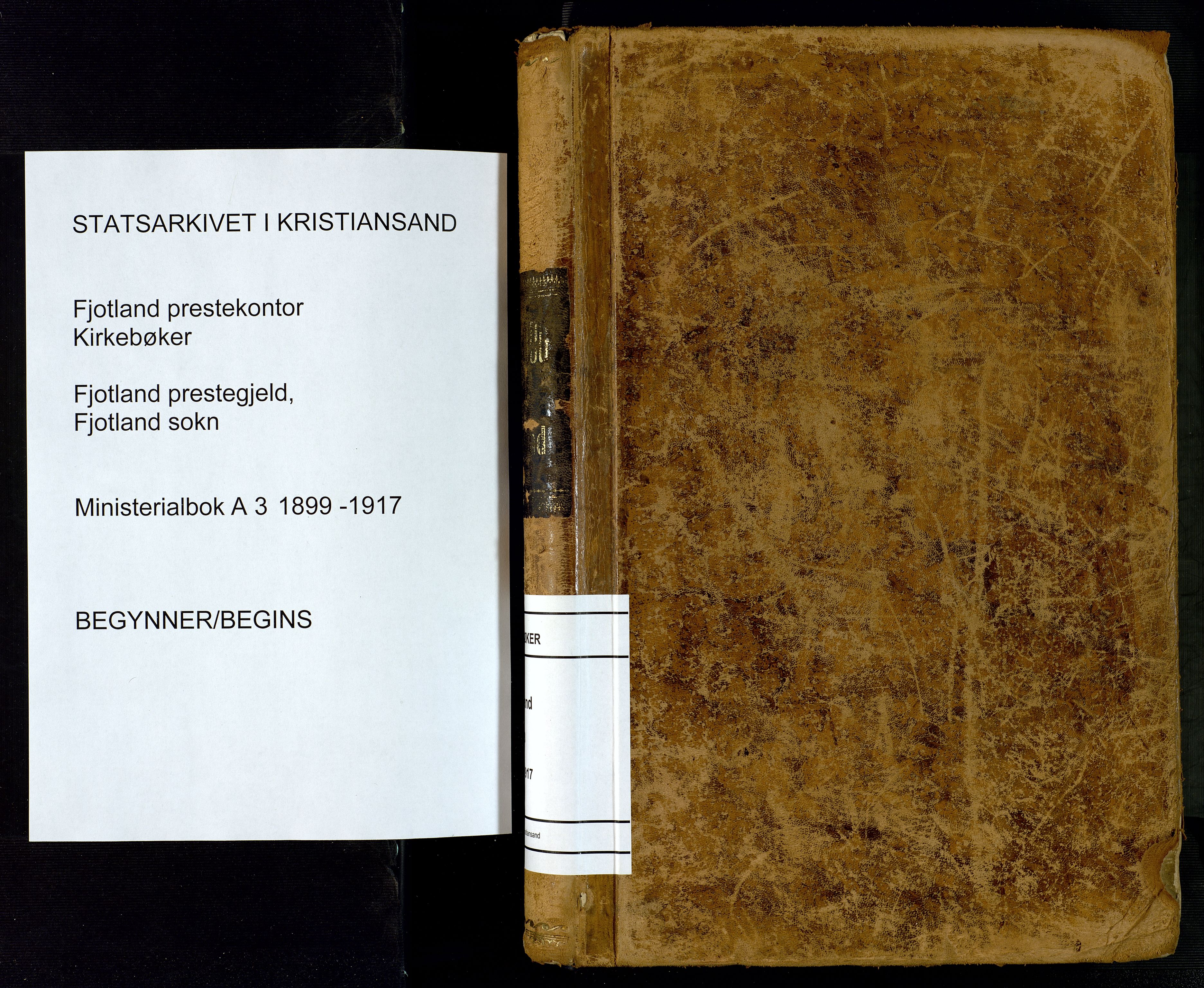 Fjotland sokneprestkontor, SAK/1111-0010/F/Fa/L0003: Parish register (official) no. A 3, 1899-1917