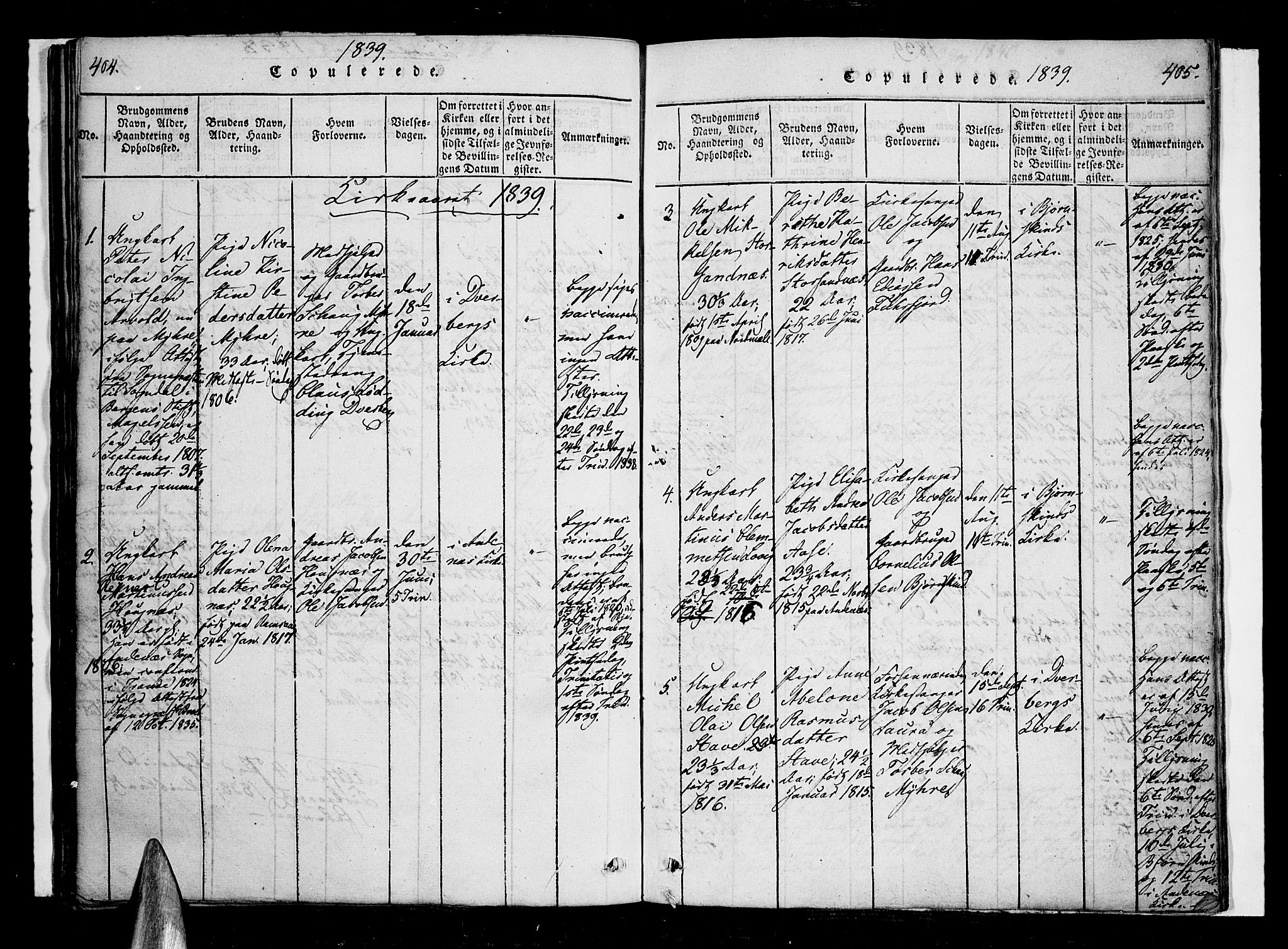 Ministerialprotokoller, klokkerbøker og fødselsregistre - Nordland, SAT/A-1459/897/L1395: Parish register (official) no. 897A03, 1820-1841, p. 404-405