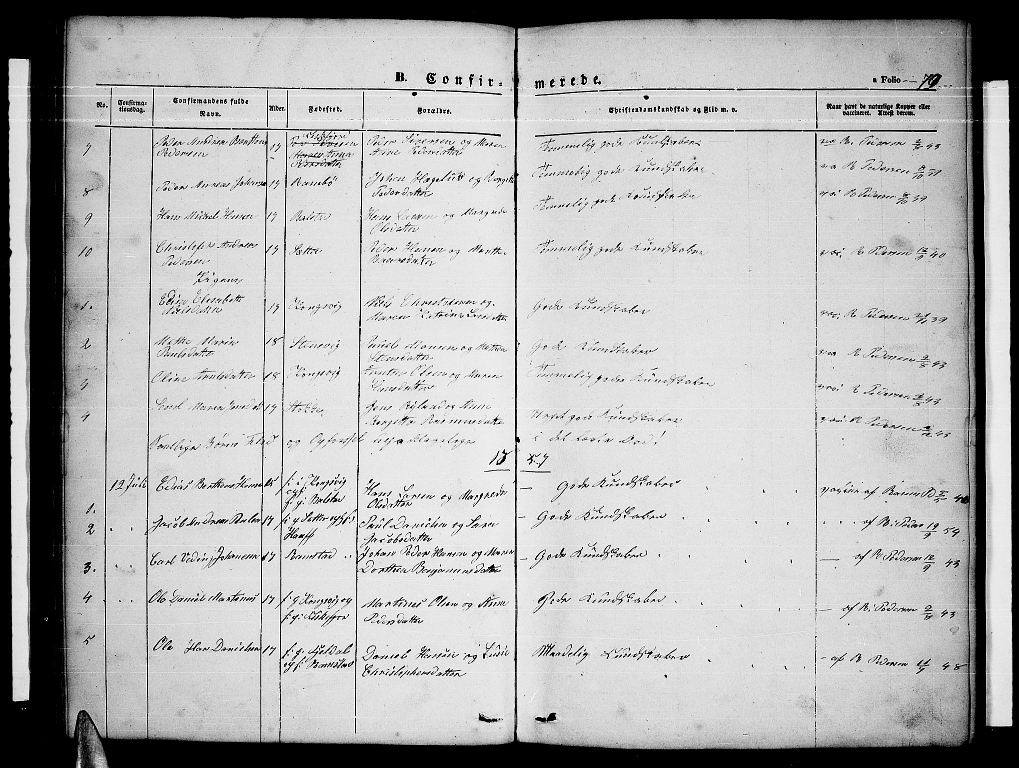 Ministerialprotokoller, klokkerbøker og fødselsregistre - Nordland, AV/SAT-A-1459/865/L0929: Parish register (copy) no. 865C01, 1840-1866, p. 79