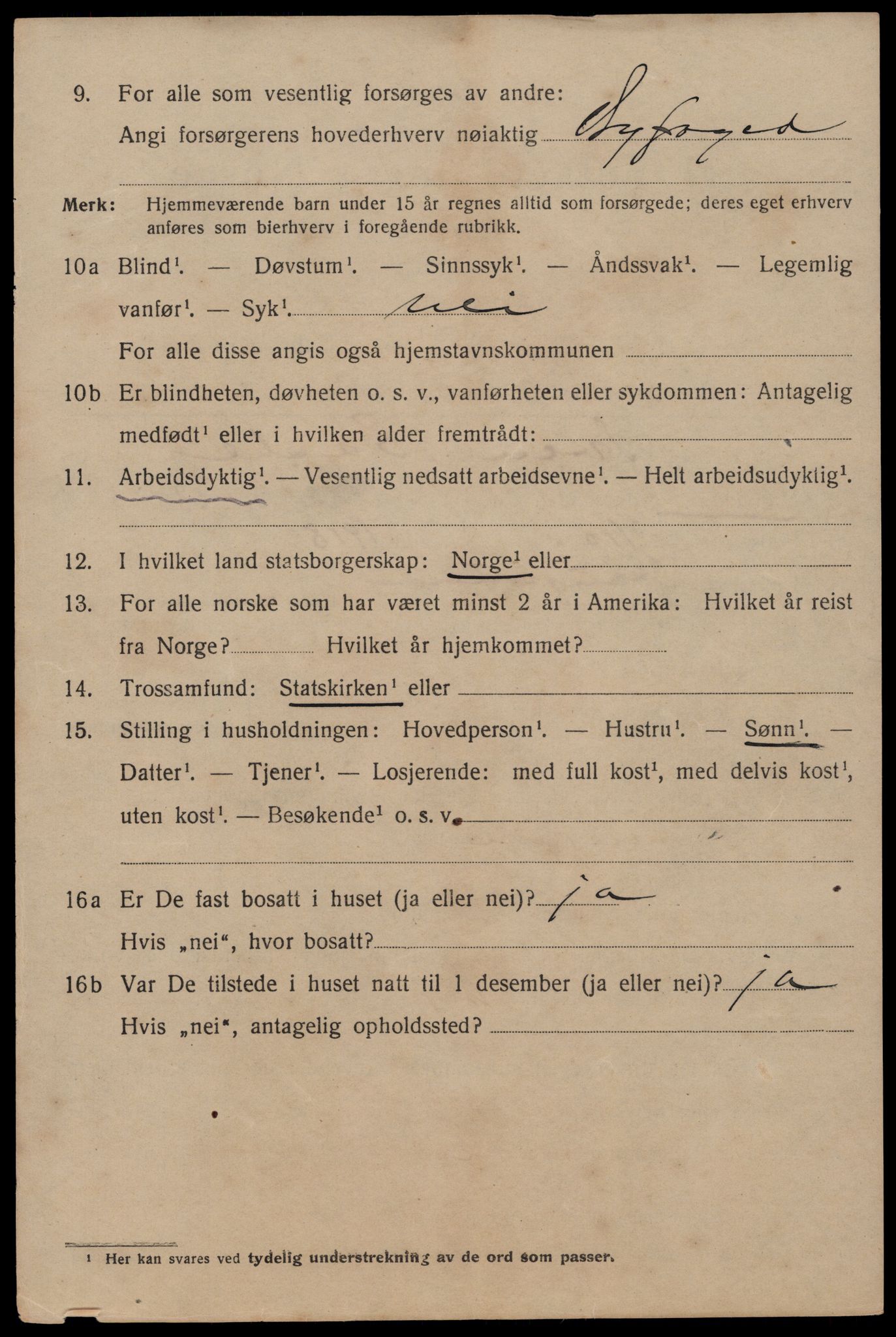 SAST, 1920 census for Haugesund, 1920, p. 15230