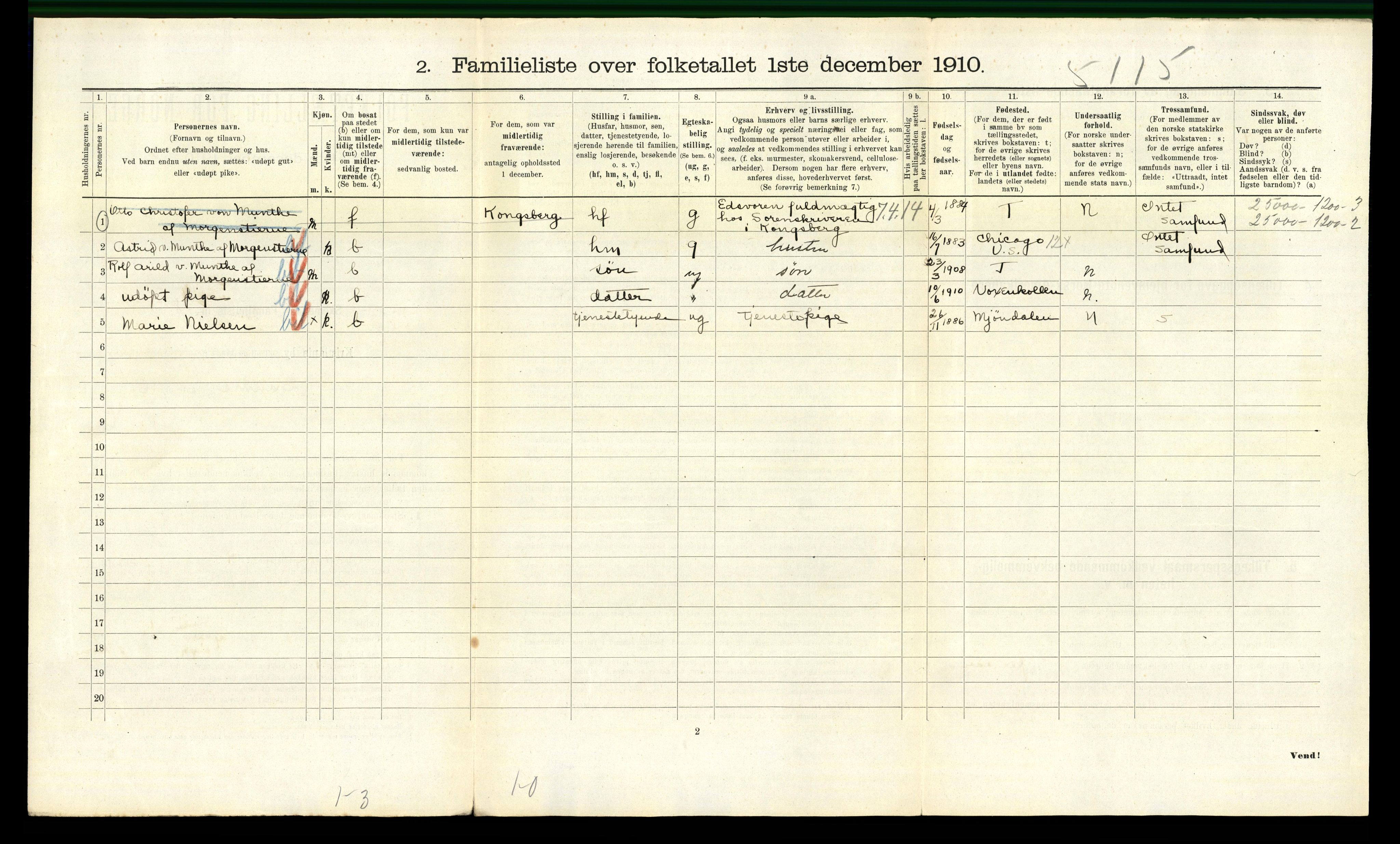 RA, 1910 census for Kristiania, 1910, p. 100496