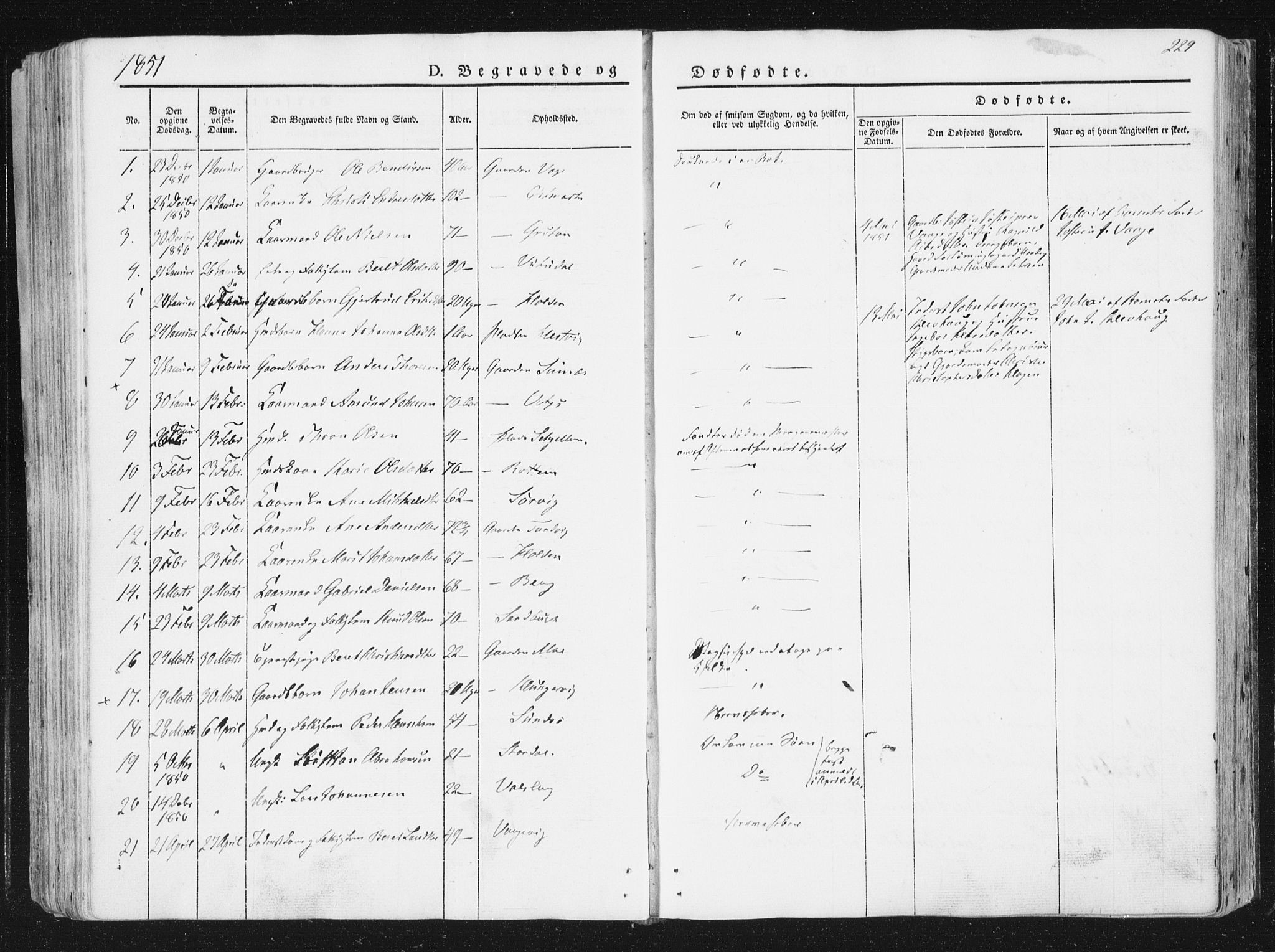 Ministerialprotokoller, klokkerbøker og fødselsregistre - Sør-Trøndelag, SAT/A-1456/630/L0493: Parish register (official) no. 630A06, 1841-1851, p. 229