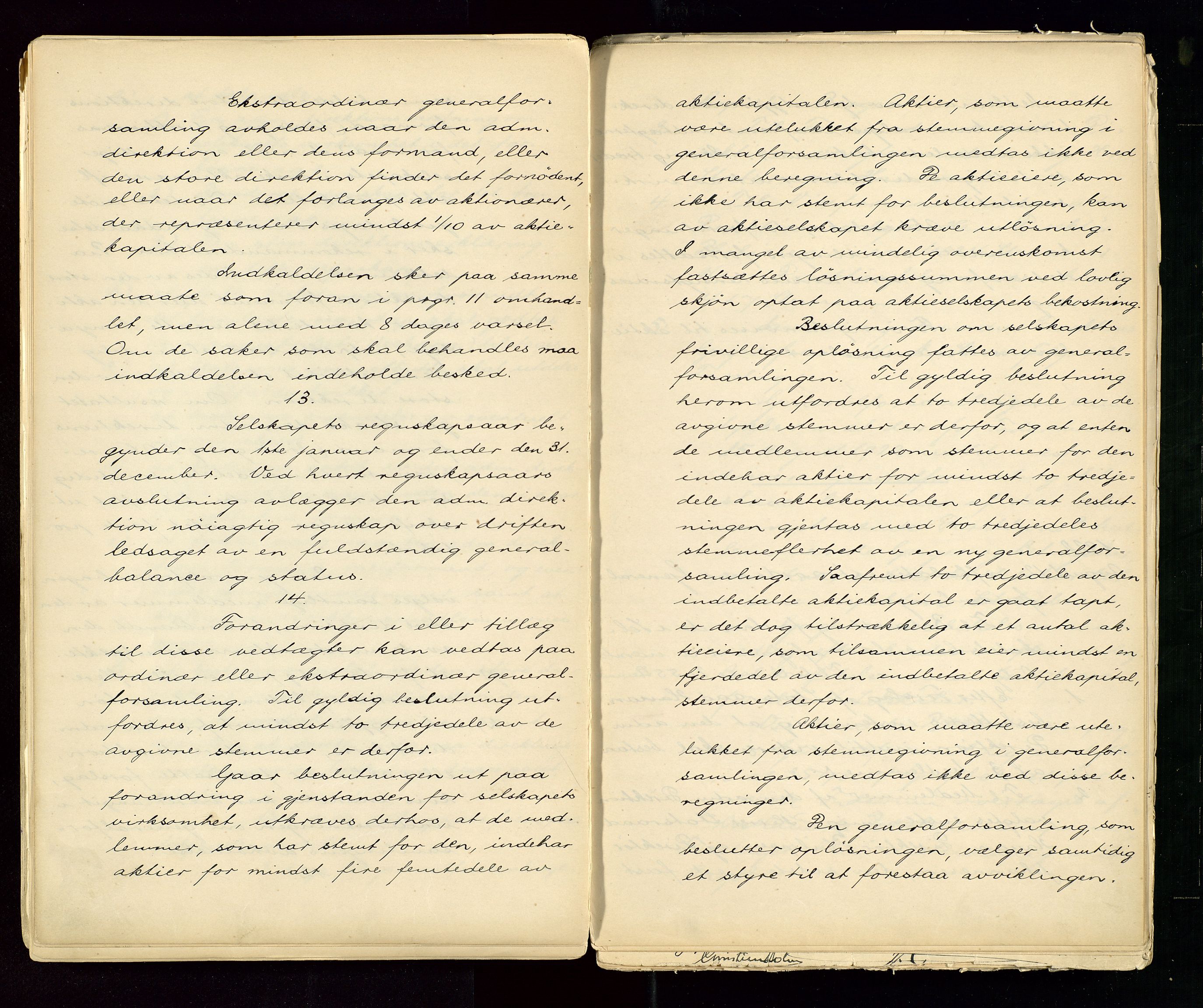 PA 1533 - A/S Vestlandske Petroleumscompani, SAST/A-101953/A/Aa/L0001/0001: Generalforsamlinger og styreprotokoller / Styre- og generalforsamlingsprotokoll, 1890-1953, p. 75