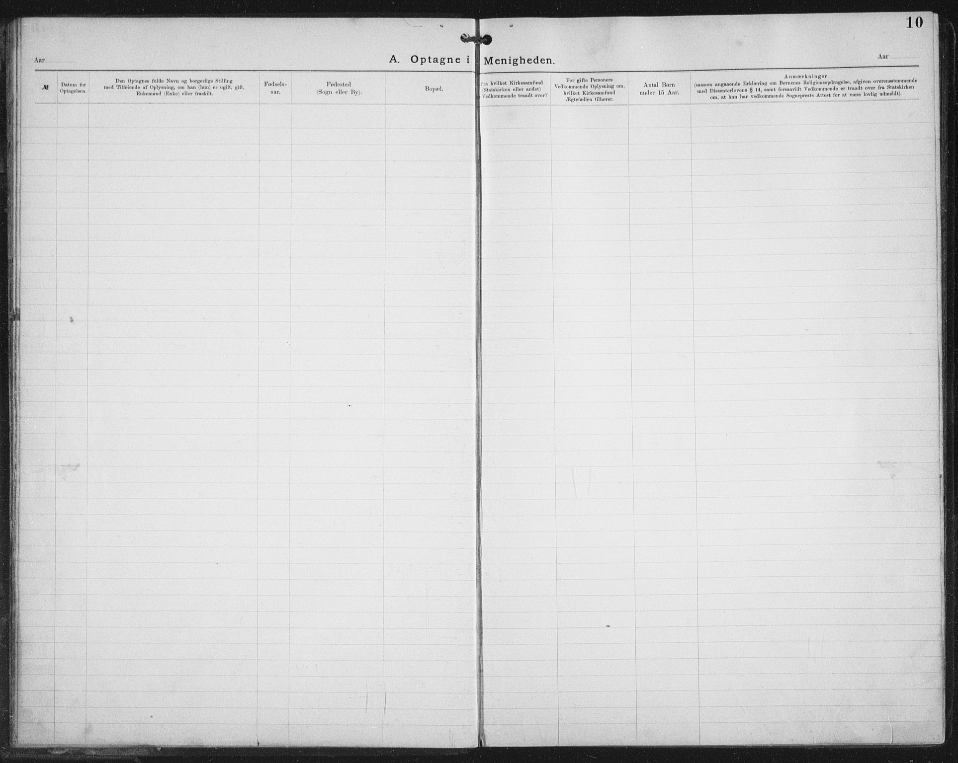 Ministerialprotokoller, klokkerbøker og fødselsregistre - Nordland, SAT/A-1459/881/L1174: Dissenter register no. 881D01, 1891-1933, p. 10