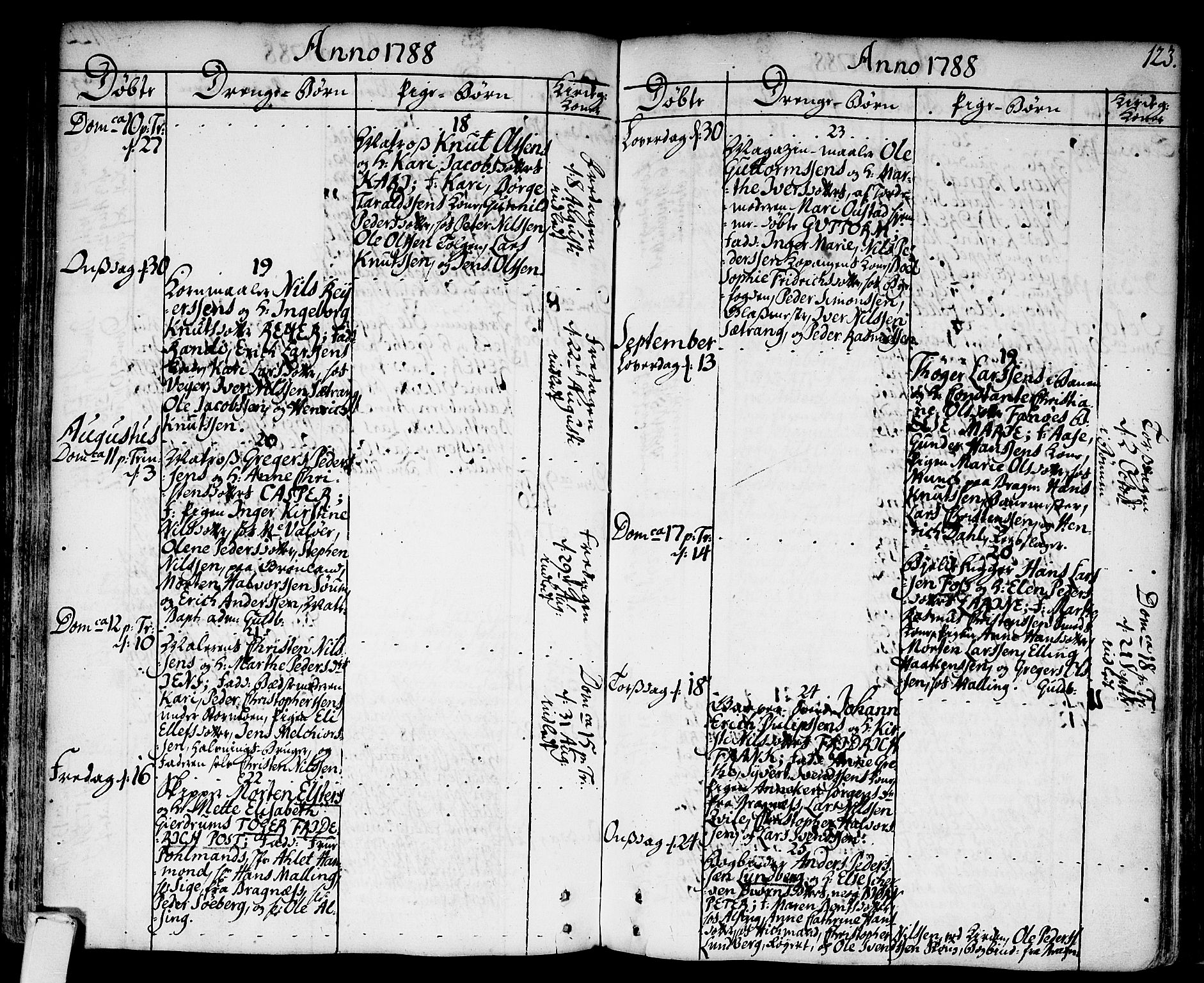 Strømsø kirkebøker, AV/SAKO-A-246/F/Fa/L0009: Parish register (official) no. I 9, 1752-1791, p. 123