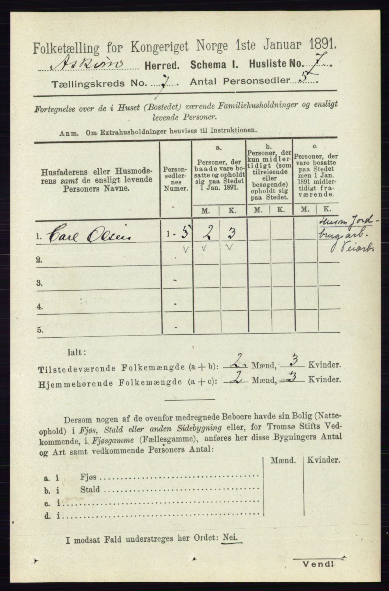 RA, 1891 census for 0124 Askim, 1891, p. 985