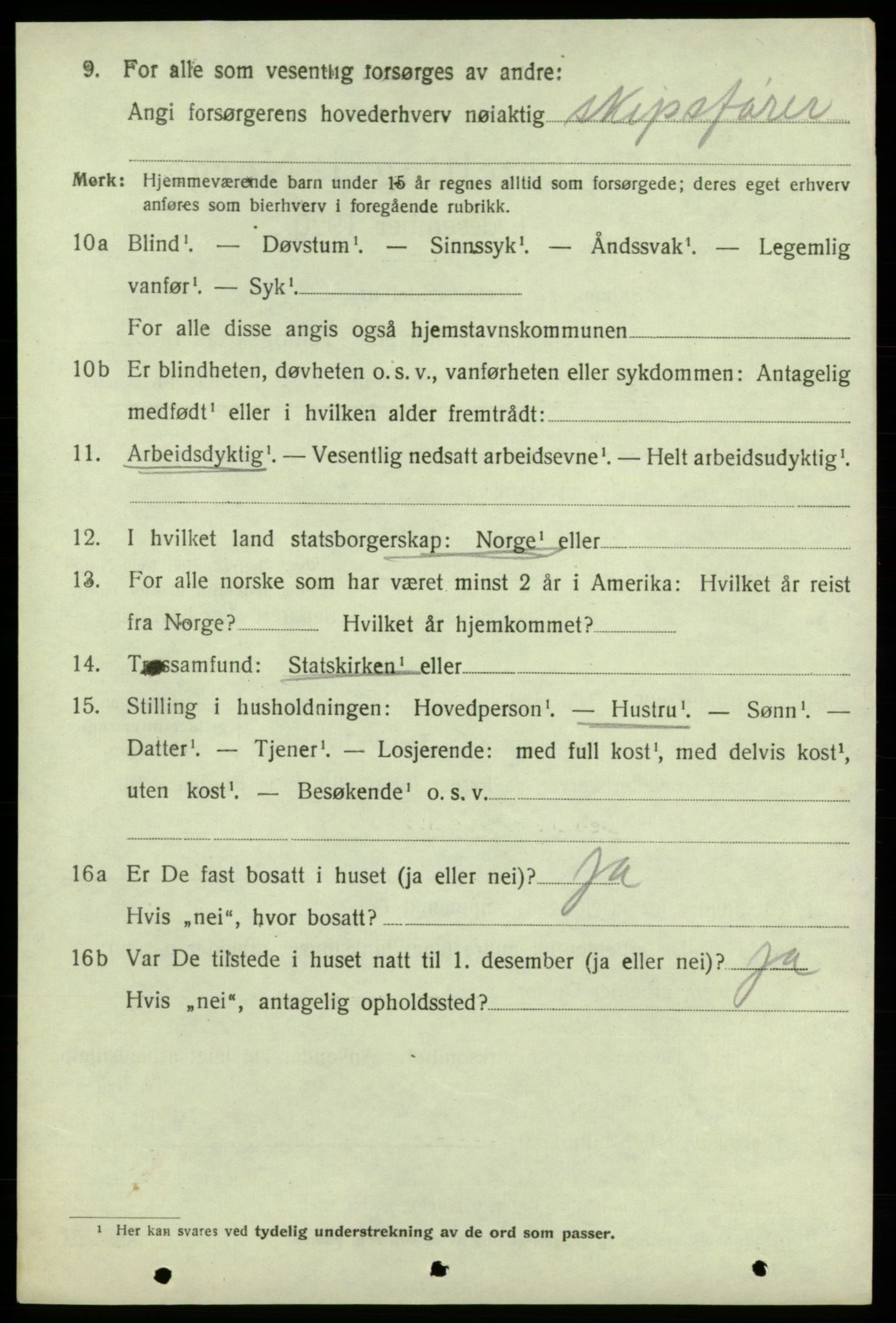 SAB, 1920 census for Kvinnherad, 1920, p. 9263