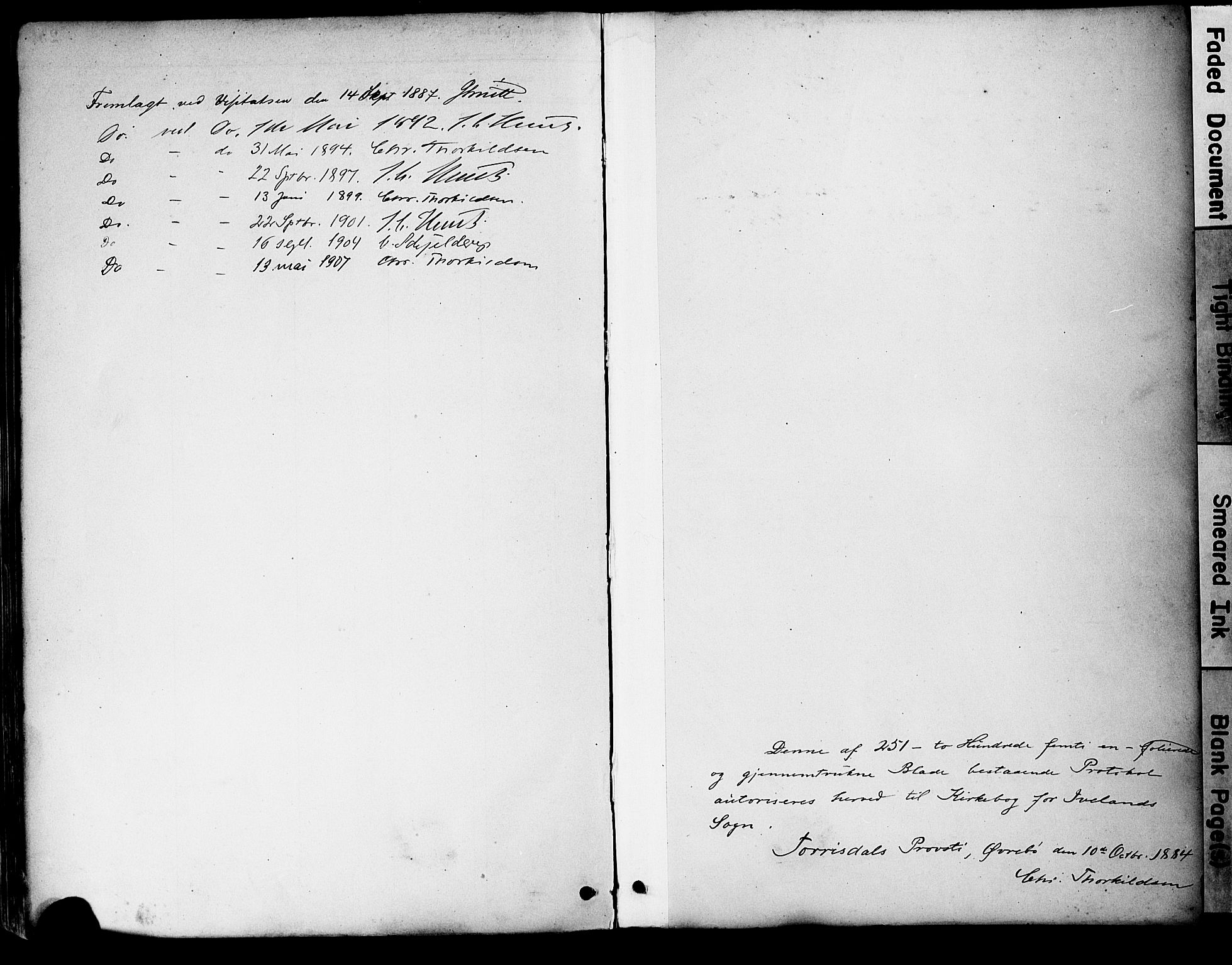 Evje sokneprestkontor, AV/SAK-1111-0008/F/Fa/Fac/L0003: Parish register (official) no. A 3, 1884-1909