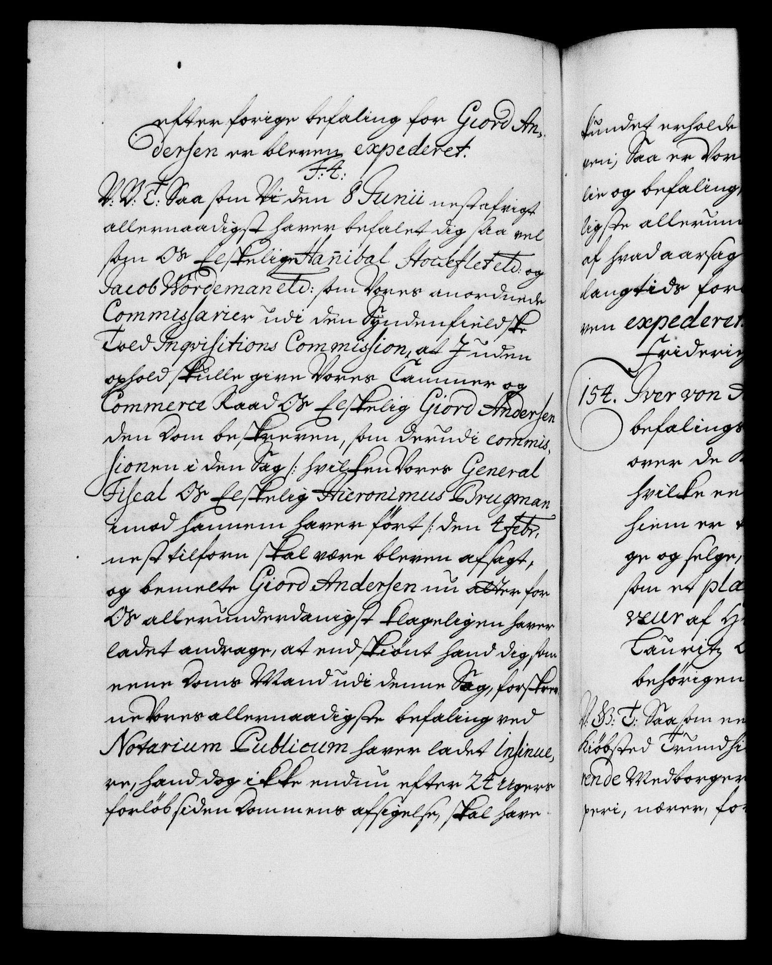 Danske Kanselli 1572-1799, AV/RA-EA-3023/F/Fc/Fca/Fcab/L0018: Norske tegnelser, 1707-1709, p. 366b
