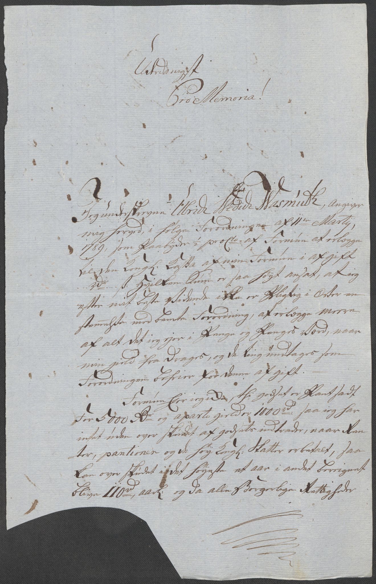 Rentekammeret inntil 1814, Reviderte regnskaper, Mindre regnskaper, AV/RA-EA-4068/Rf/Rfe/L0042:  Senja og Troms fogderi, 1789, p. 375