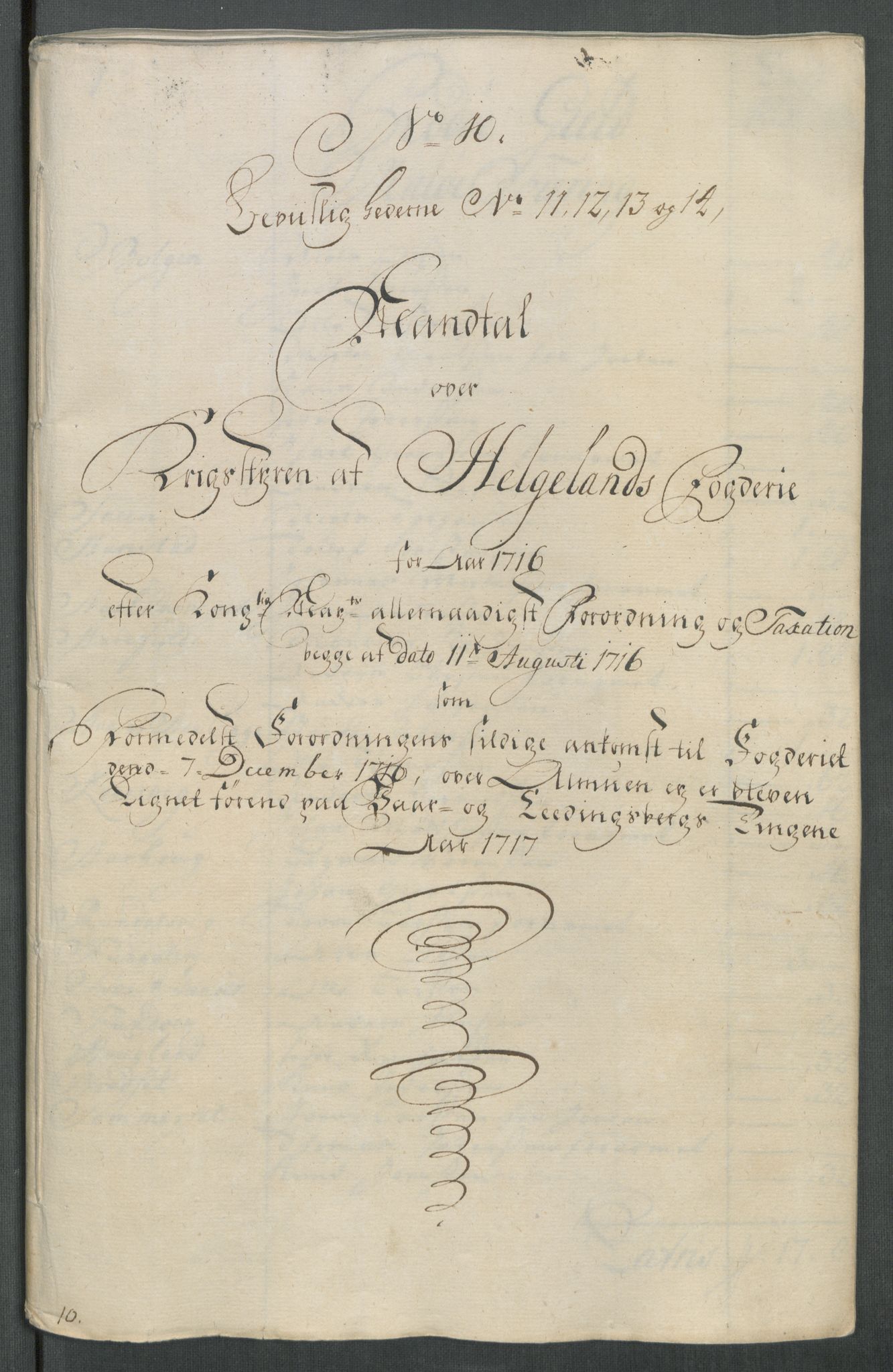 Rentekammeret inntil 1814, Reviderte regnskaper, Fogderegnskap, AV/RA-EA-4092/R65/L4515: Fogderegnskap Helgeland, 1717, p. 133