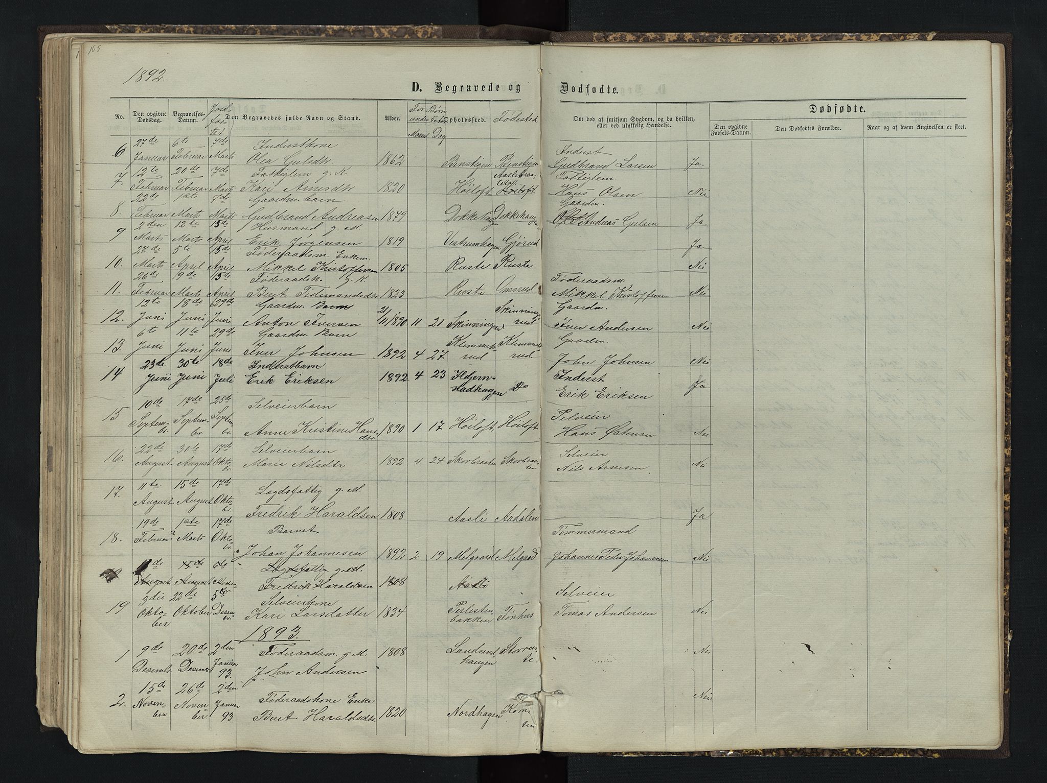 Sør-Aurdal prestekontor, SAH/PREST-128/H/Ha/Hab/L0004: Parish register (copy) no. 4, 1865-1893, p. 165