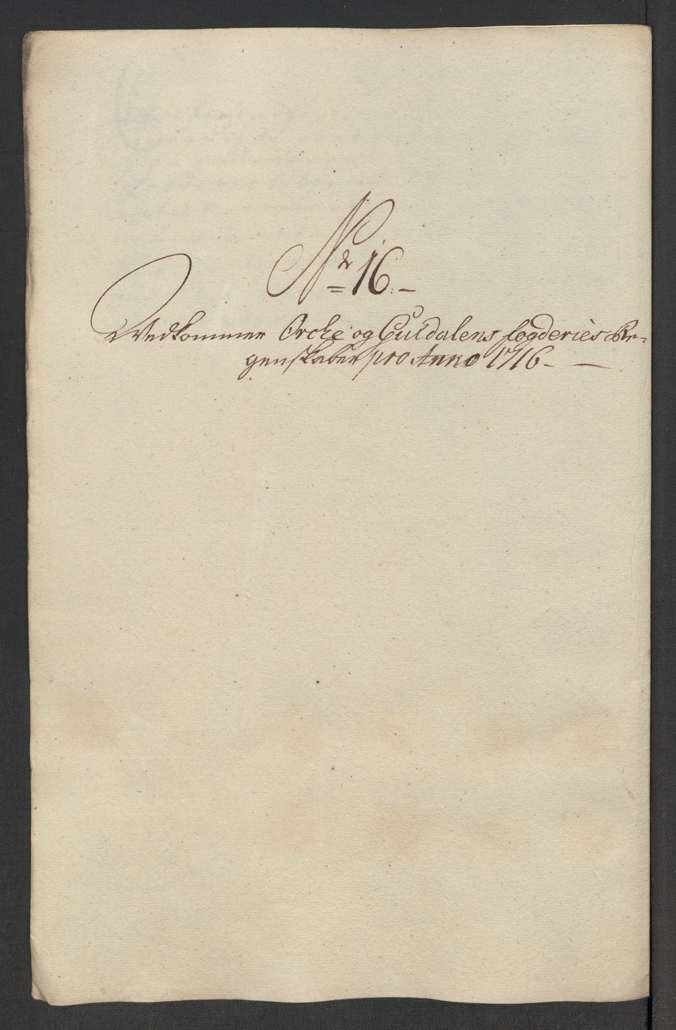 Rentekammeret inntil 1814, Reviderte regnskaper, Fogderegnskap, AV/RA-EA-4092/R60/L3967: Fogderegnskap Orkdal og Gauldal, 1716, p. 191