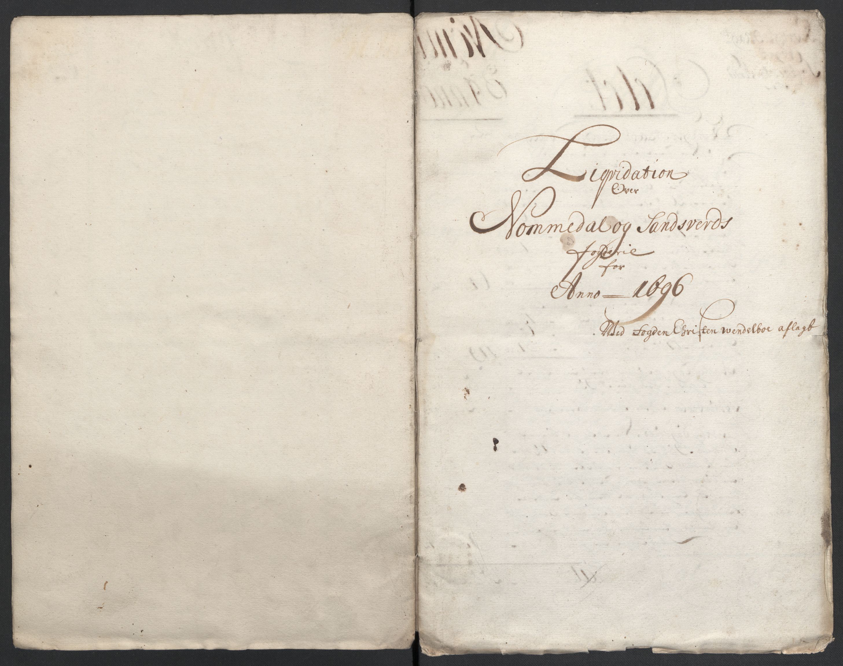 Rentekammeret inntil 1814, Reviderte regnskaper, Fogderegnskap, RA/EA-4092/R24/L1576: Fogderegnskap Numedal og Sandsvær, 1696-1697, p. 6
