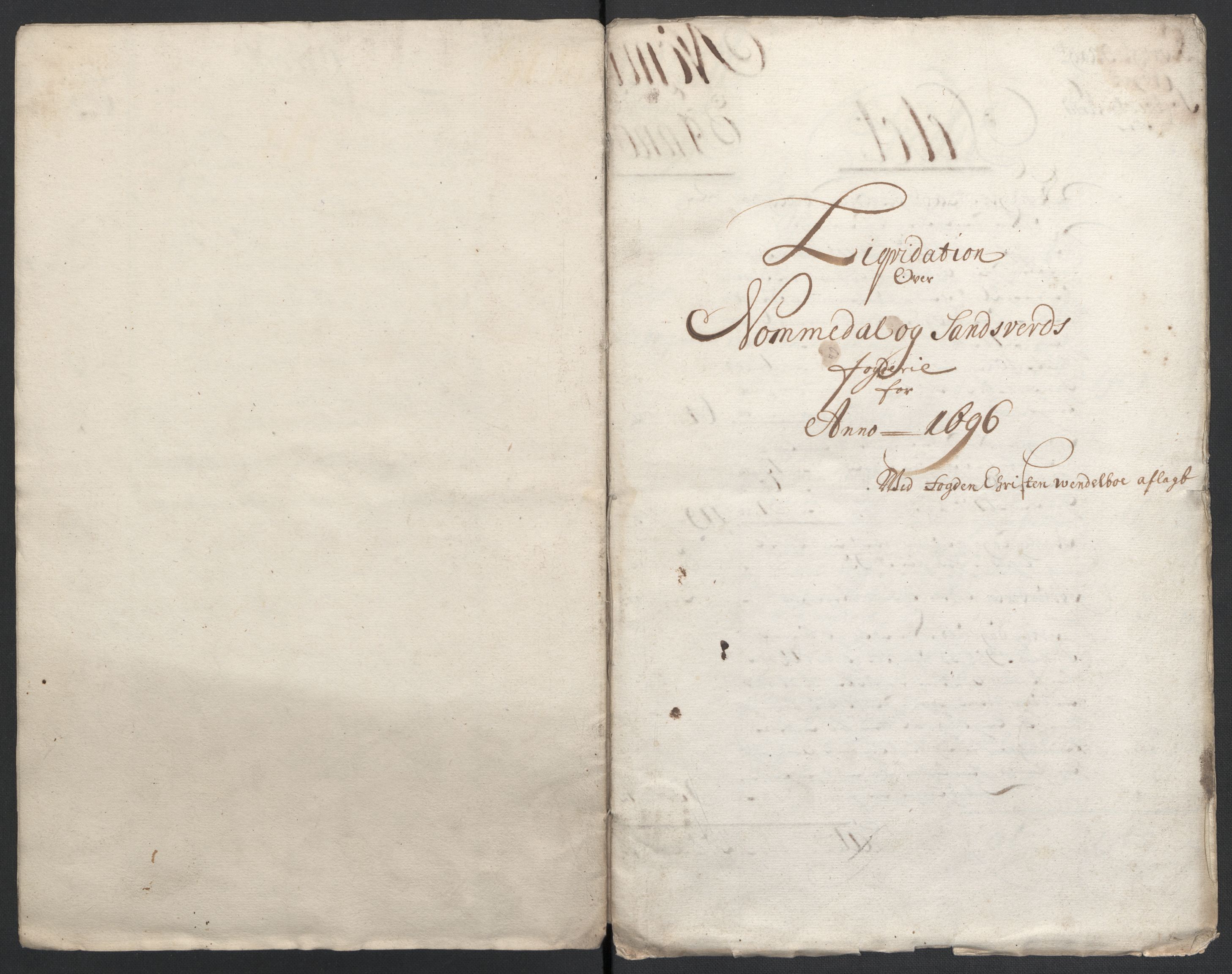 Rentekammeret inntil 1814, Reviderte regnskaper, Fogderegnskap, AV/RA-EA-4092/R24/L1576: Fogderegnskap Numedal og Sandsvær, 1696-1697, p. 6