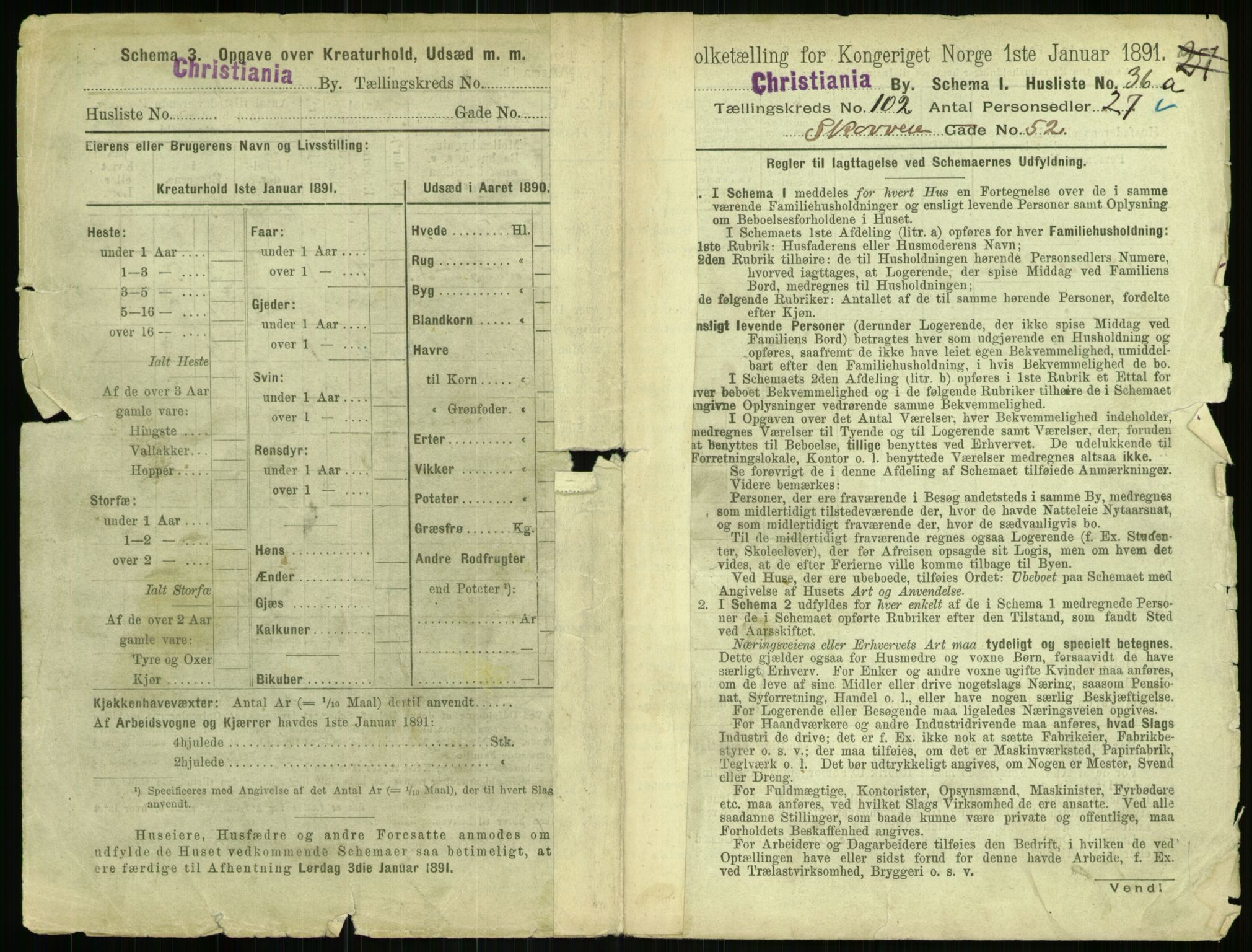 RA, 1891 census for 0301 Kristiania, 1891, p. 50617