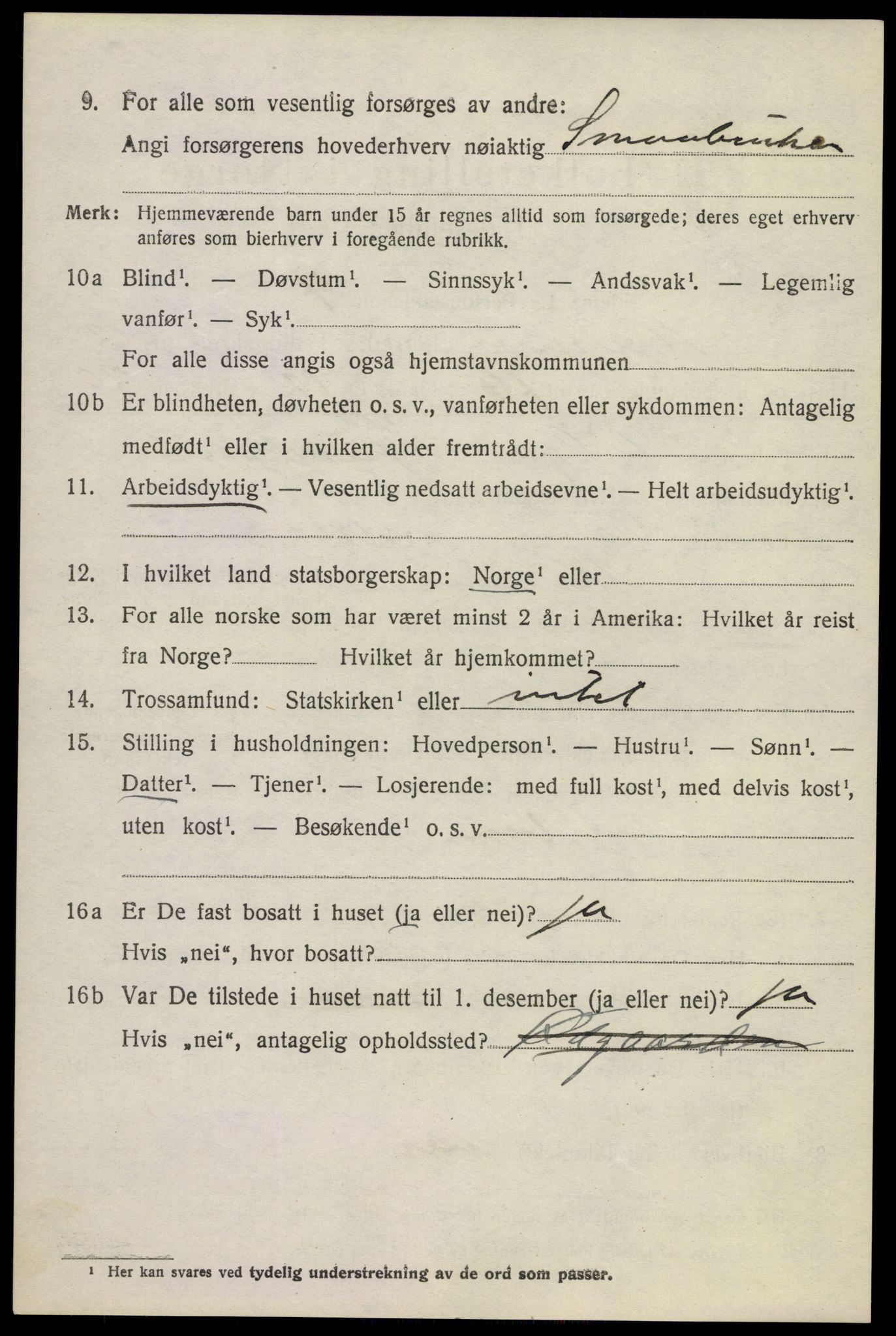 SAKO, 1920 census for Hurum, 1920, p. 4589