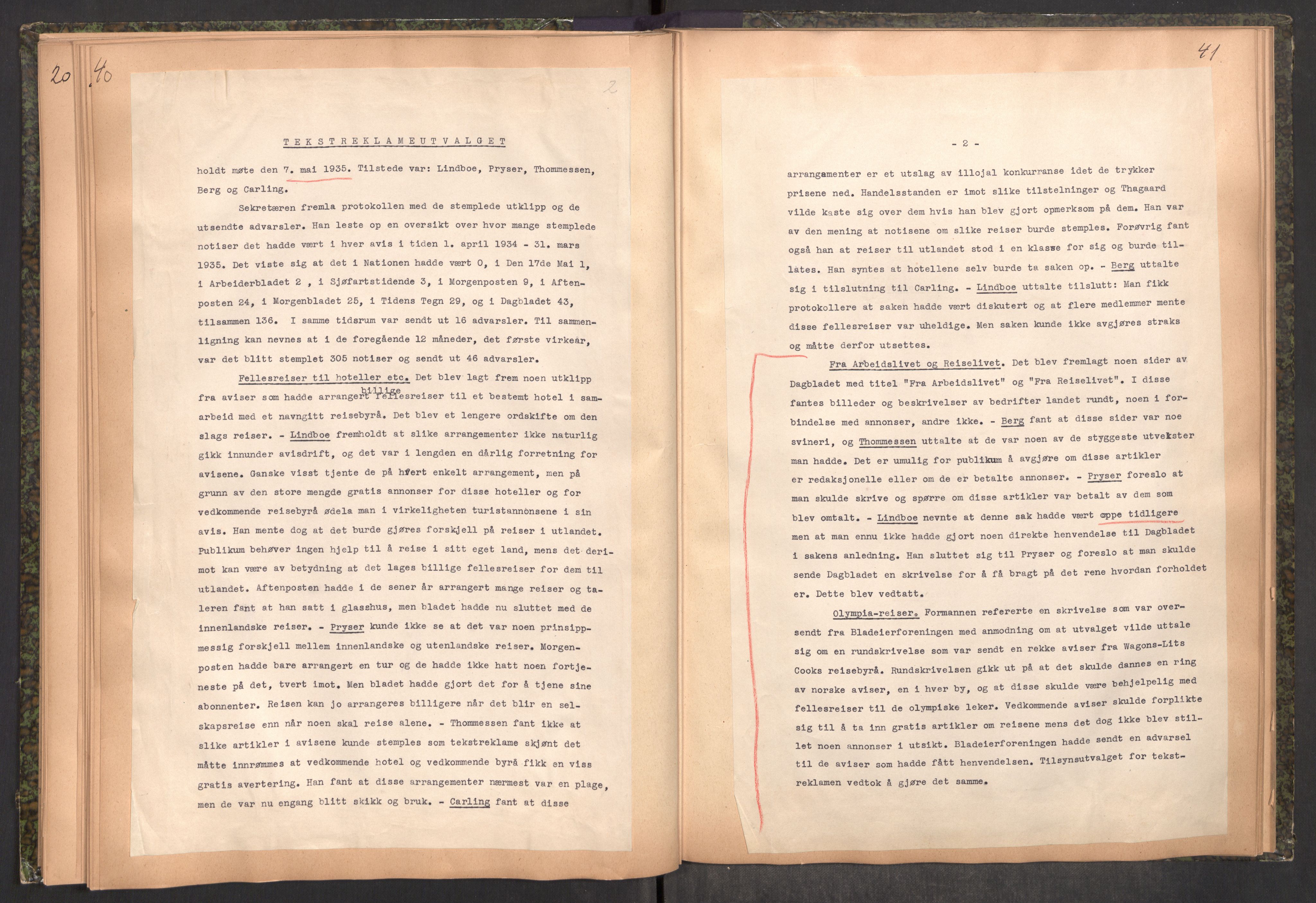 Tekstreklameutvalget, RA/PA-0854/A/Aa/L0002: Møtereferat, 1933-1938, p. 40-41