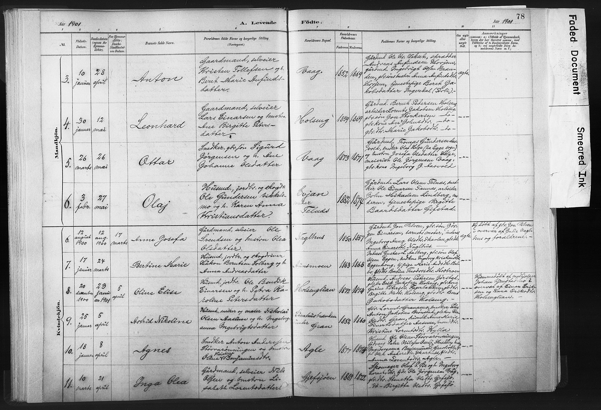 Ministerialprotokoller, klokkerbøker og fødselsregistre - Nord-Trøndelag, SAT/A-1458/749/L0474: Parish register (official) no. 749A08, 1887-1903, p. 78