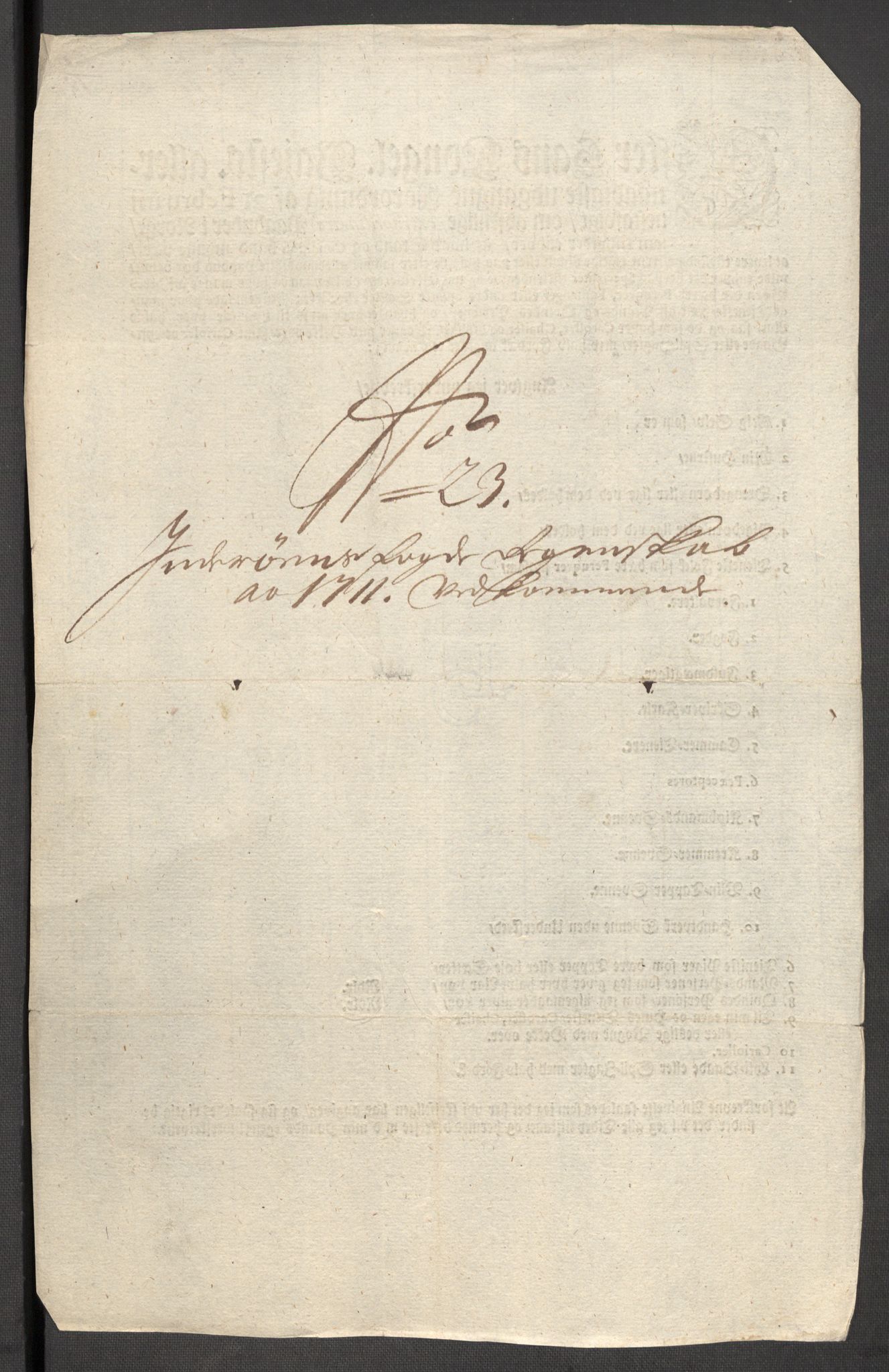 Rentekammeret inntil 1814, Reviderte regnskaper, Fogderegnskap, RA/EA-4092/R63/L4319: Fogderegnskap Inderøy, 1711, p. 283