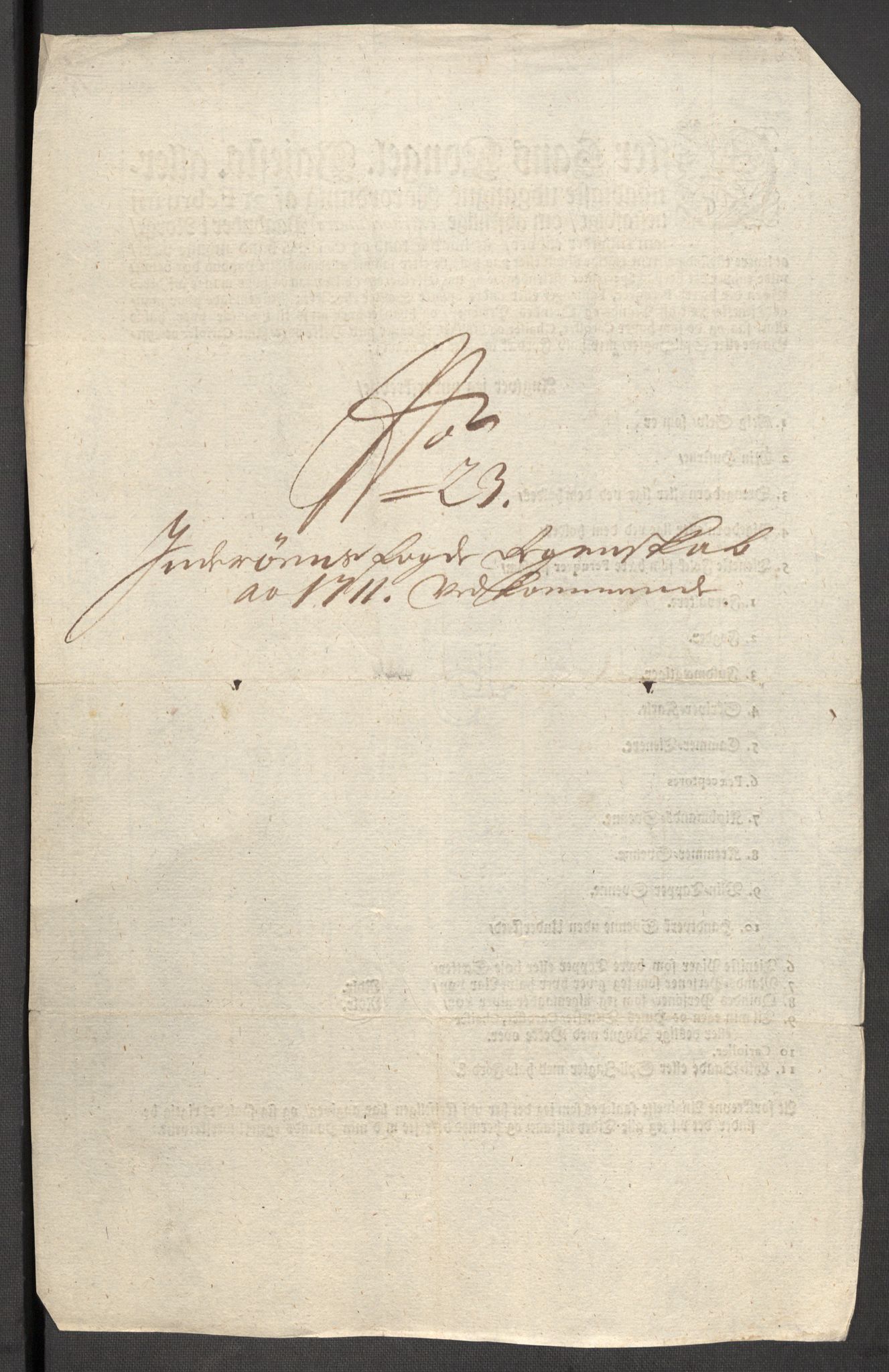 Rentekammeret inntil 1814, Reviderte regnskaper, Fogderegnskap, AV/RA-EA-4092/R63/L4319: Fogderegnskap Inderøy, 1711, p. 283