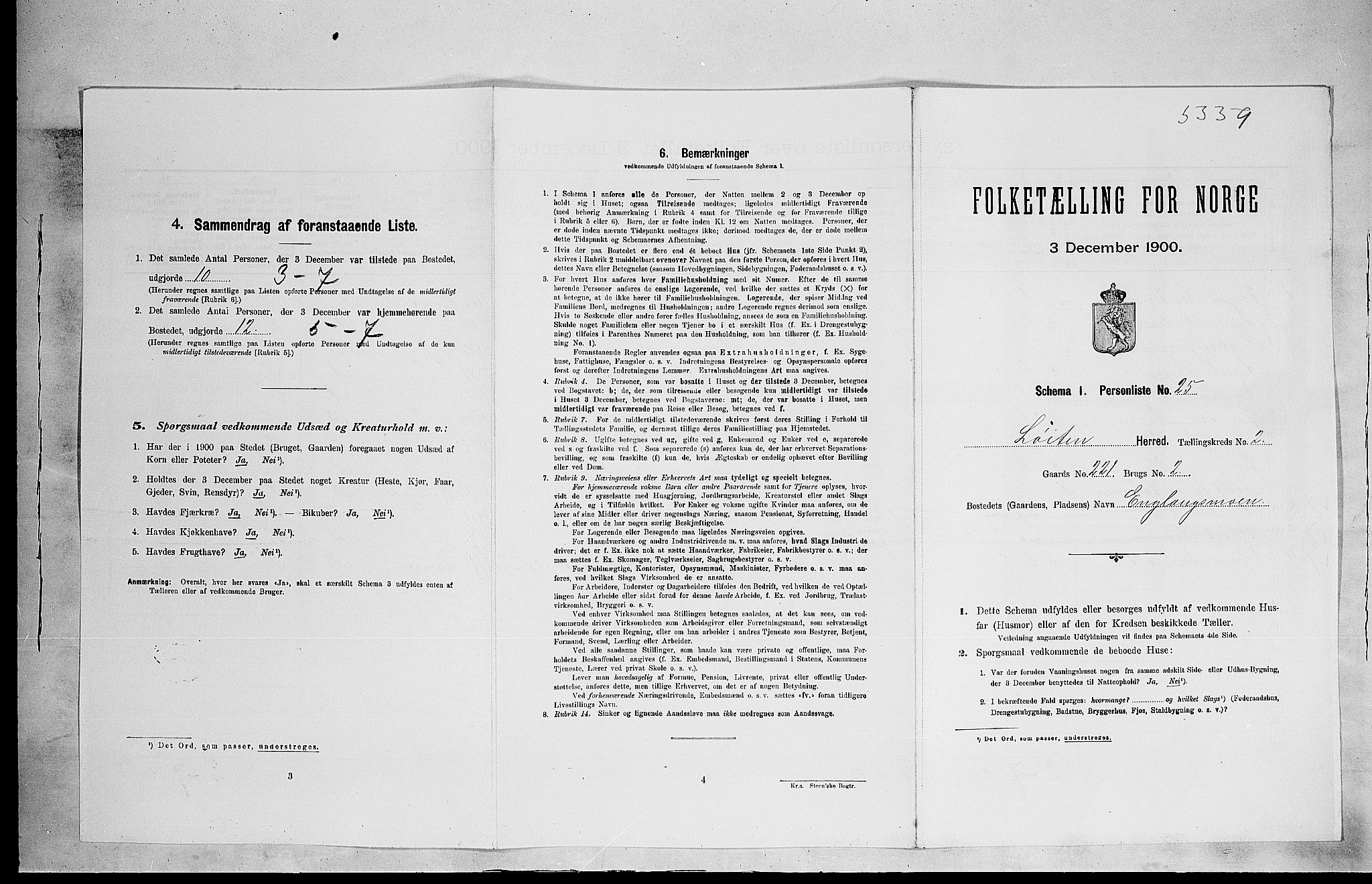 SAH, 1900 census for Løten, 1900, p. 570