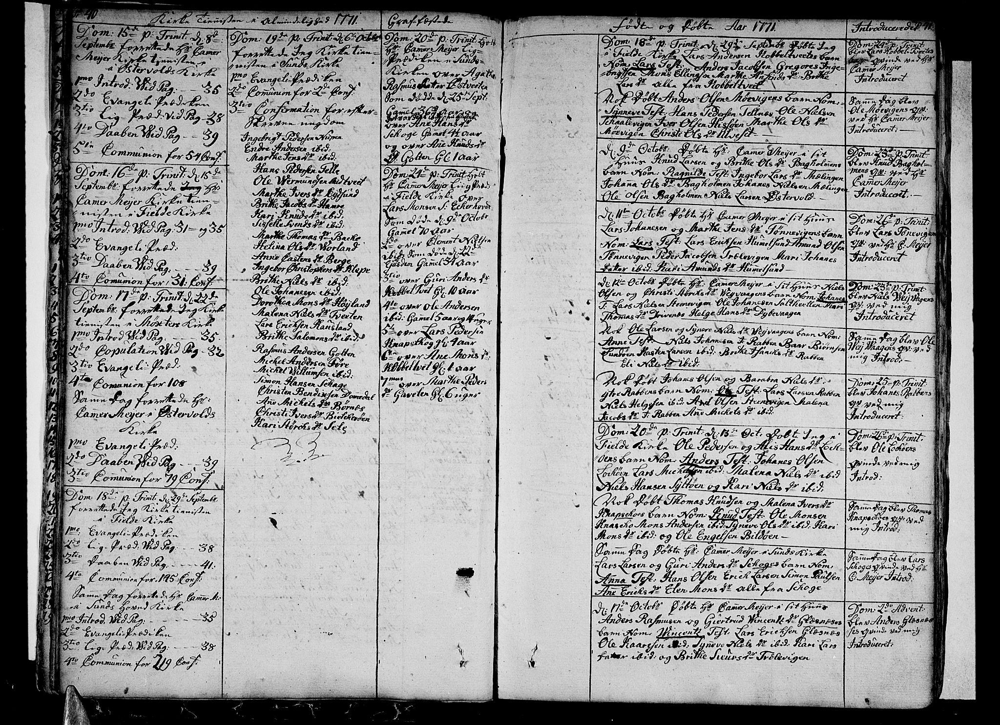 Sund sokneprestembete, SAB/A-99930: Parish register (official) no. A 5, 1770-1795, p. 40-41