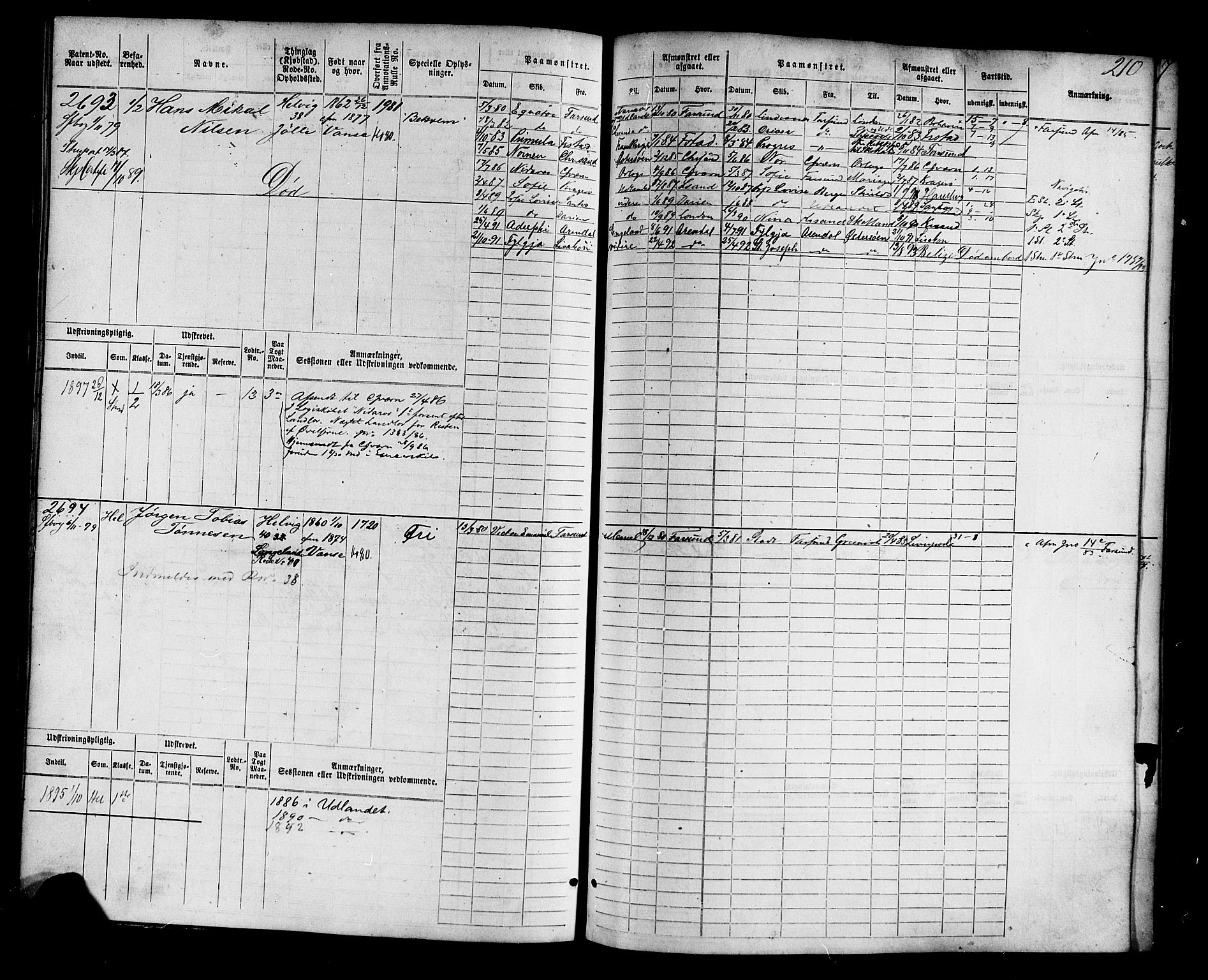 Farsund mønstringskrets, AV/SAK-2031-0017/F/Fb/L0004: Hovedrulle nr 2275-3040, M-7, 1875-1915, p. 218