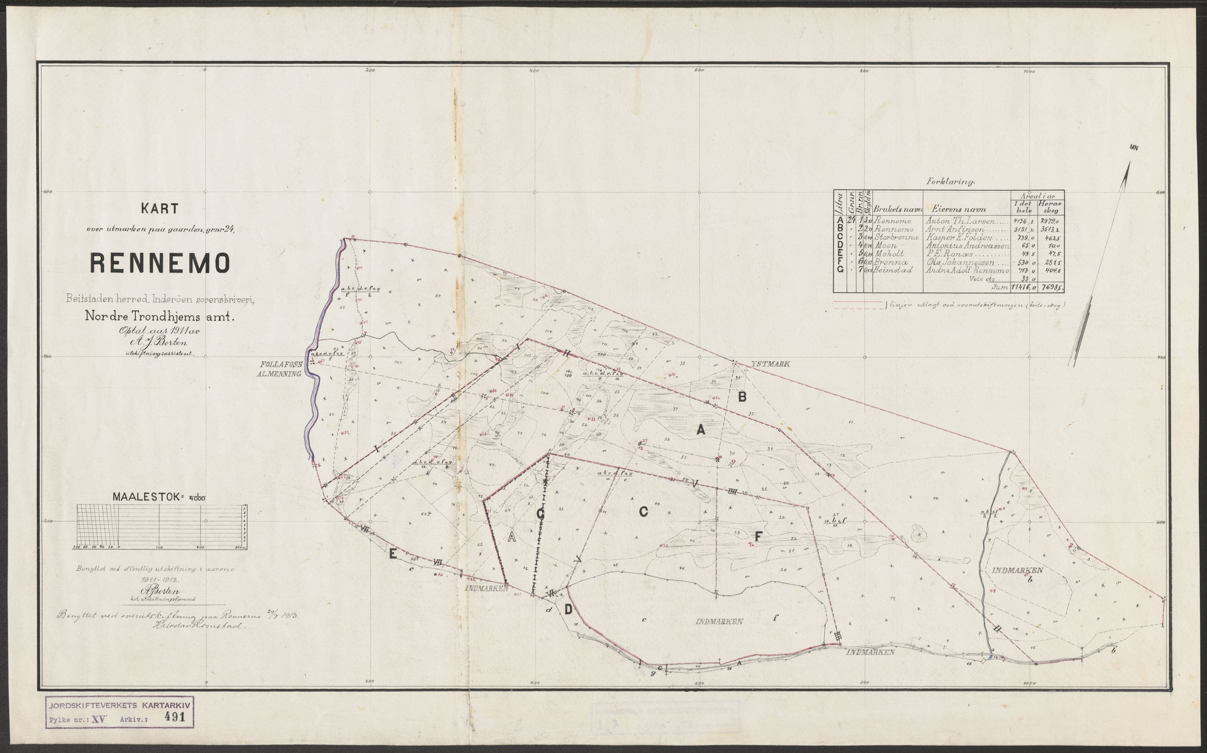 Jordskifteverkets kartarkiv, AV/RA-S-3929/T, 1859-1988, p. 611