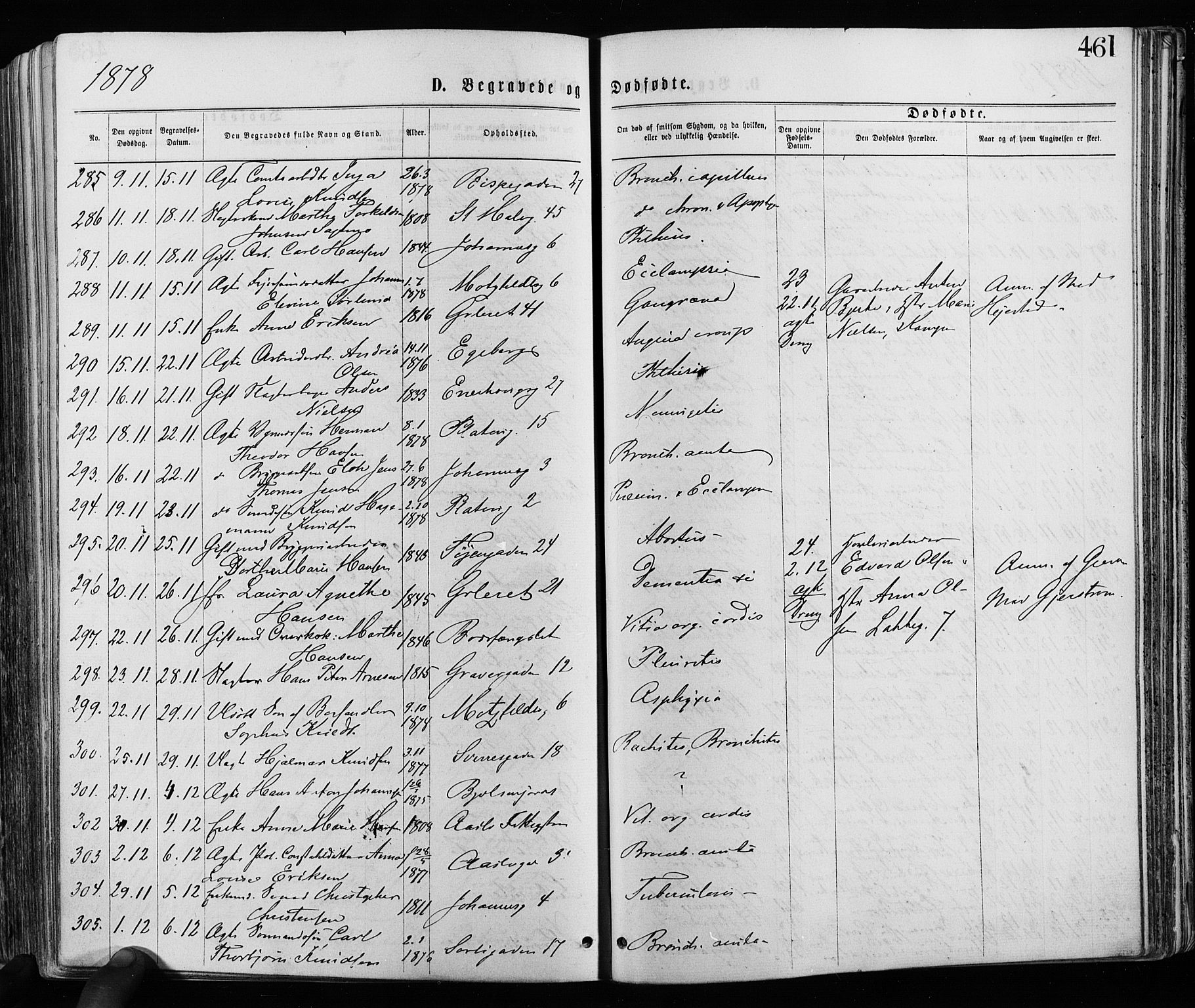 Grønland prestekontor Kirkebøker, AV/SAO-A-10848/F/Fa/L0005: Parish register (official) no. 5, 1869-1880, p. 461