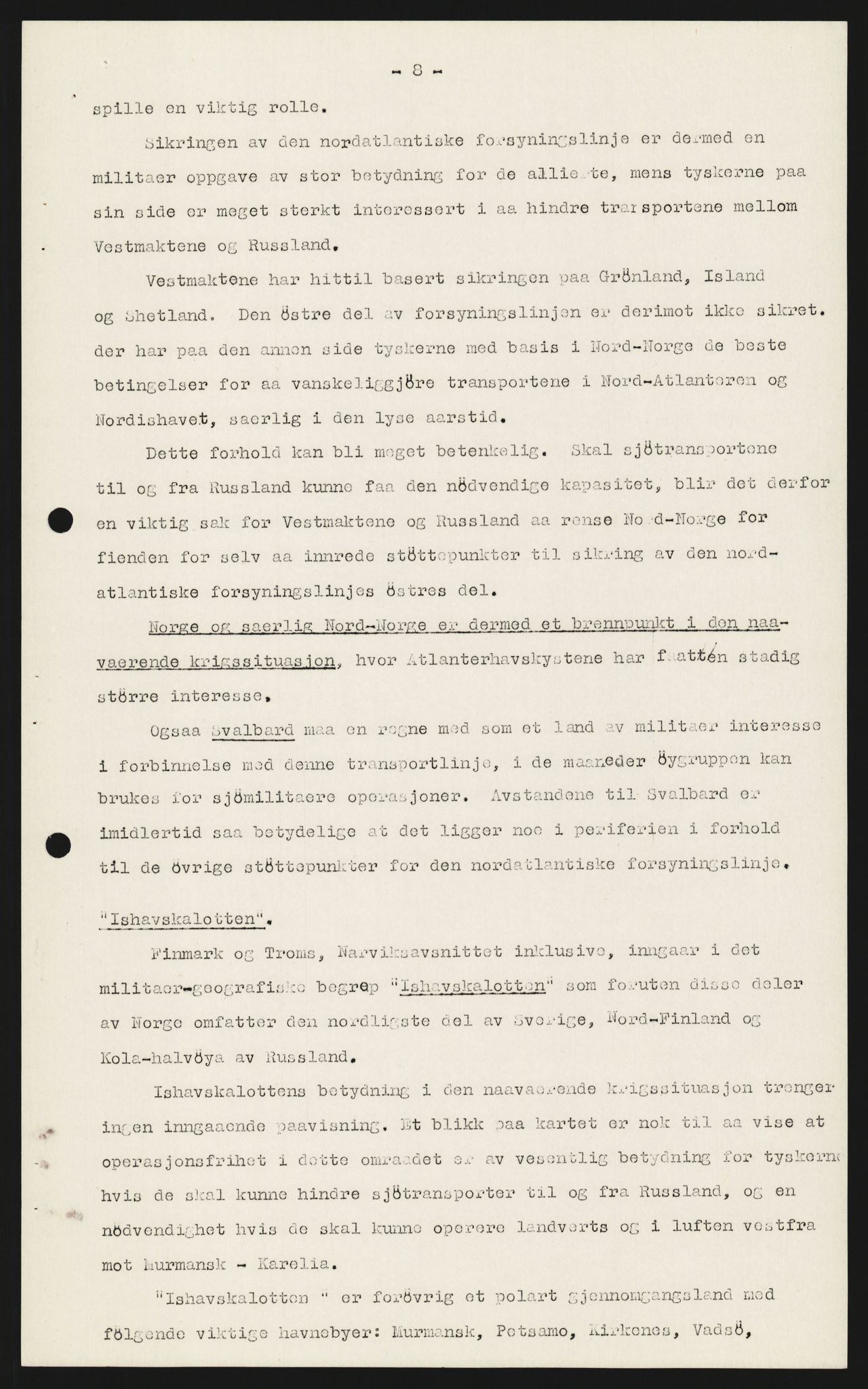 Forsvaret, Forsvarets overkommando, AV/RA-RAFA-1920/Da/L0114: Komiteer, utvalg, forhandlinger, 1942, p. 128