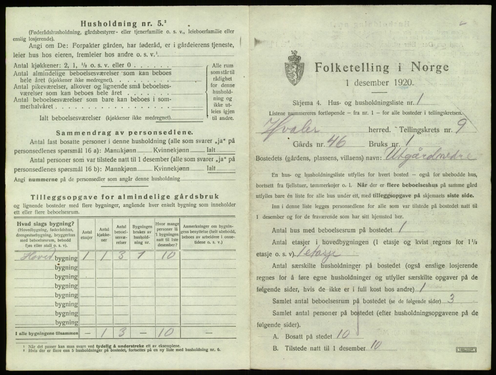 SAO, 1920 census for Hvaler, 1920, p. 1526