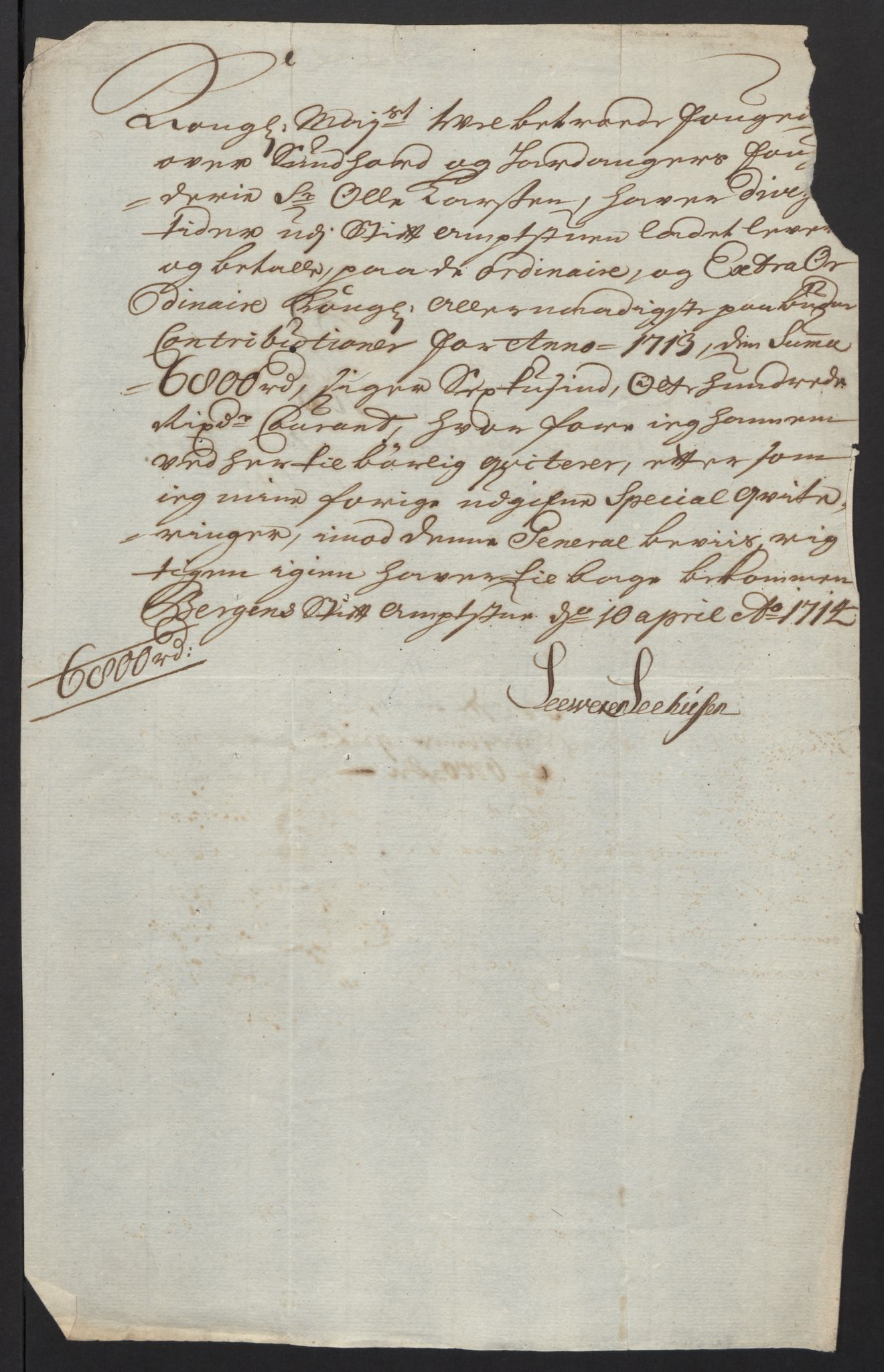 Rentekammeret inntil 1814, Reviderte regnskaper, Fogderegnskap, AV/RA-EA-4092/R48/L2989: Fogderegnskap Sunnhordland og Hardanger, 1713, p. 473