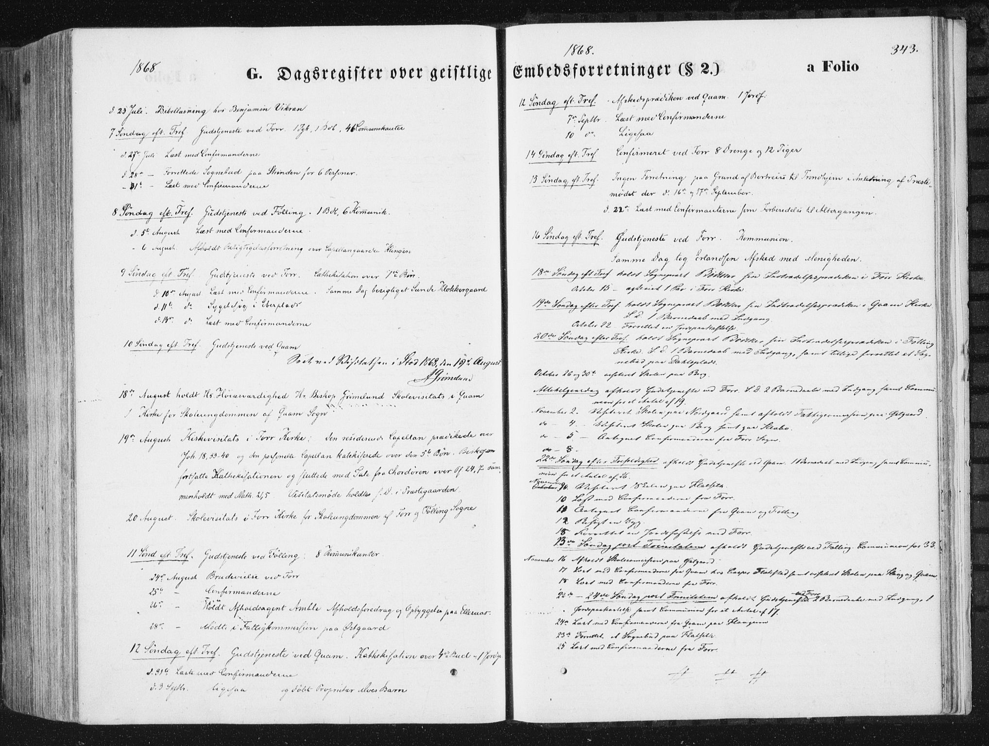 Ministerialprotokoller, klokkerbøker og fødselsregistre - Nord-Trøndelag, SAT/A-1458/746/L0447: Parish register (official) no. 746A06, 1860-1877, p. 343