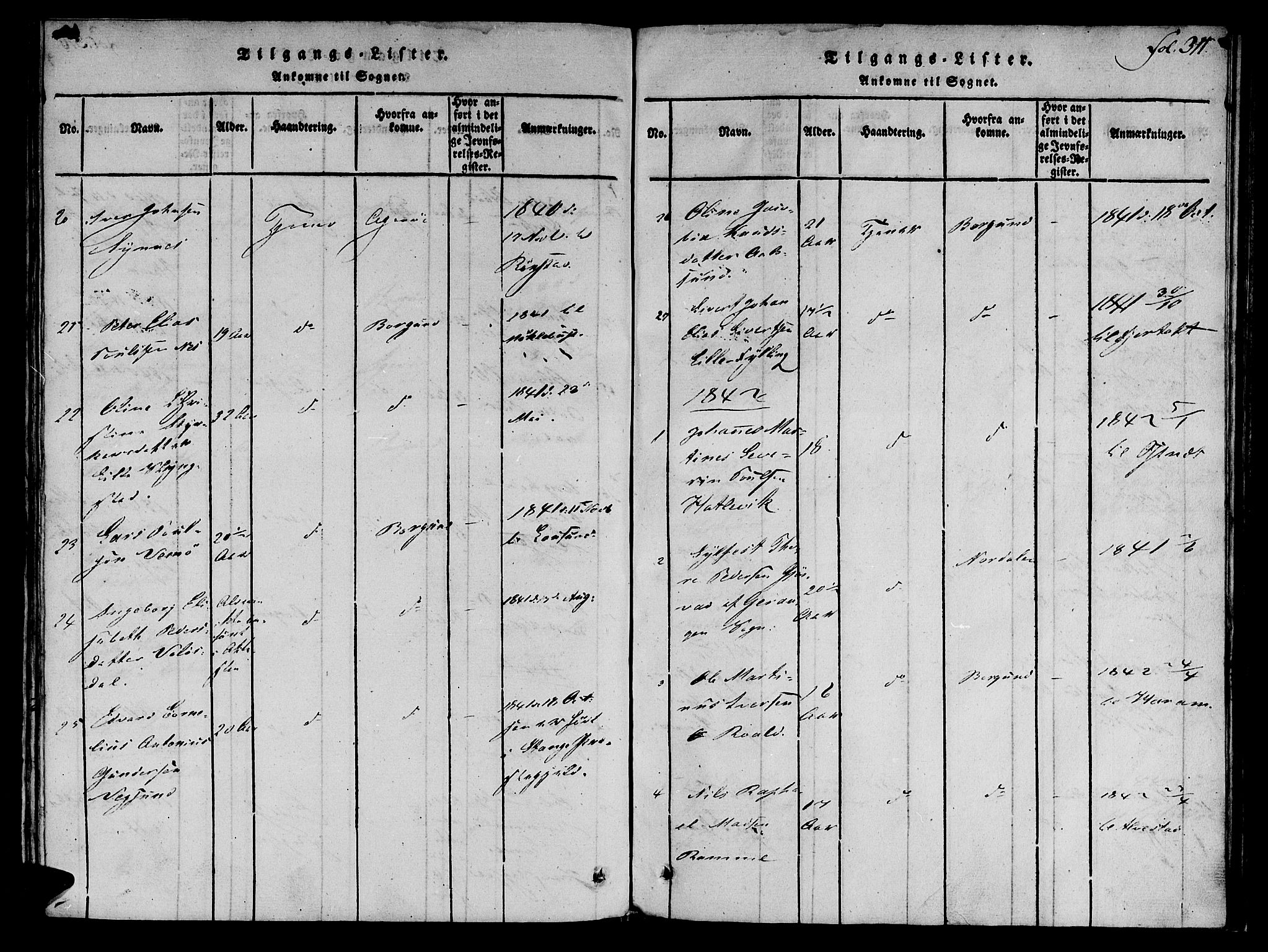 Ministerialprotokoller, klokkerbøker og fødselsregistre - Møre og Romsdal, AV/SAT-A-1454/536/L0495: Parish register (official) no. 536A04, 1818-1847, p. 311