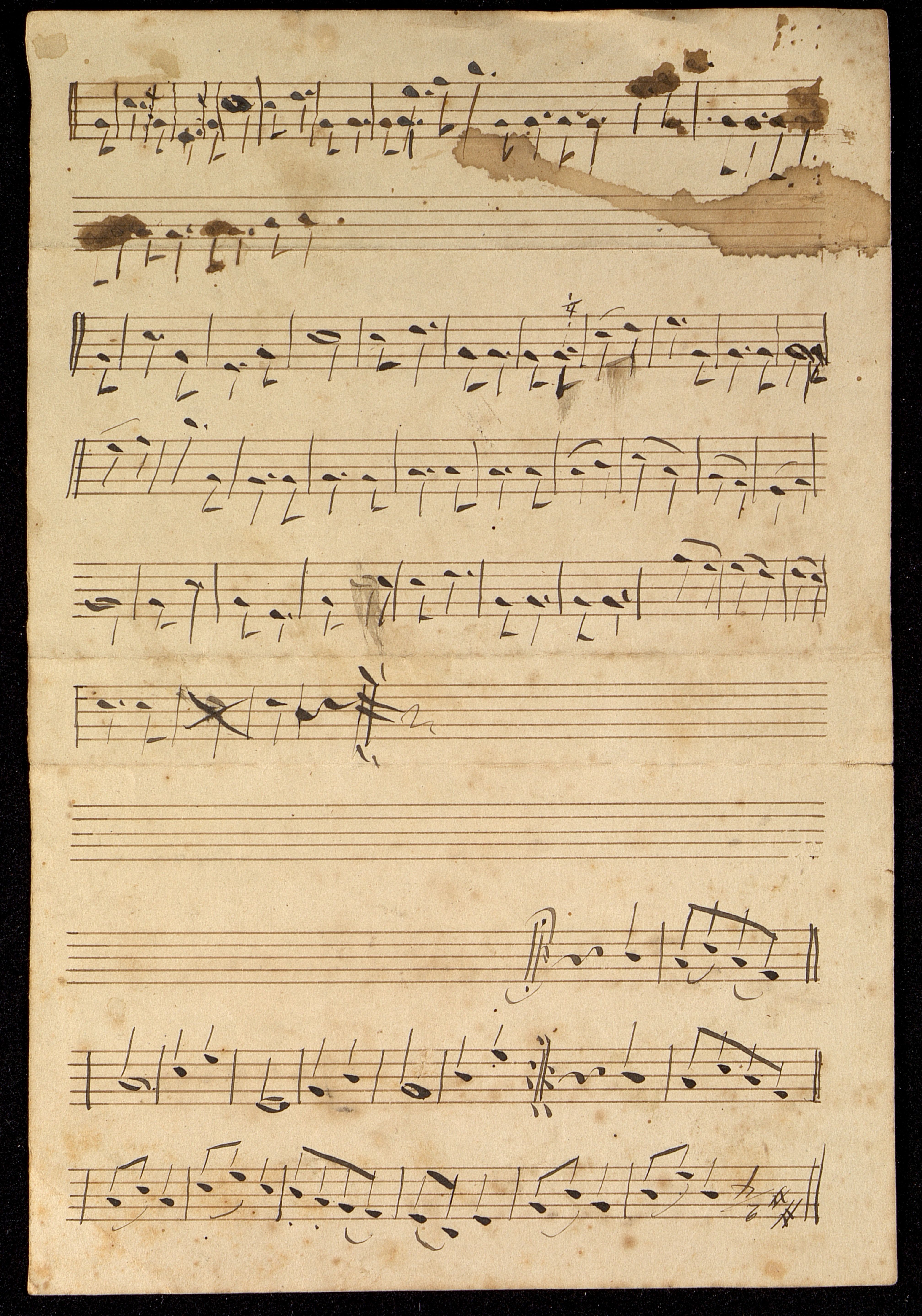 Pa 1026 - Hof Orkesterforening, VEMU/A-2195/F/L0002: Gausen, Andreas Chr. noter (løse noteark)