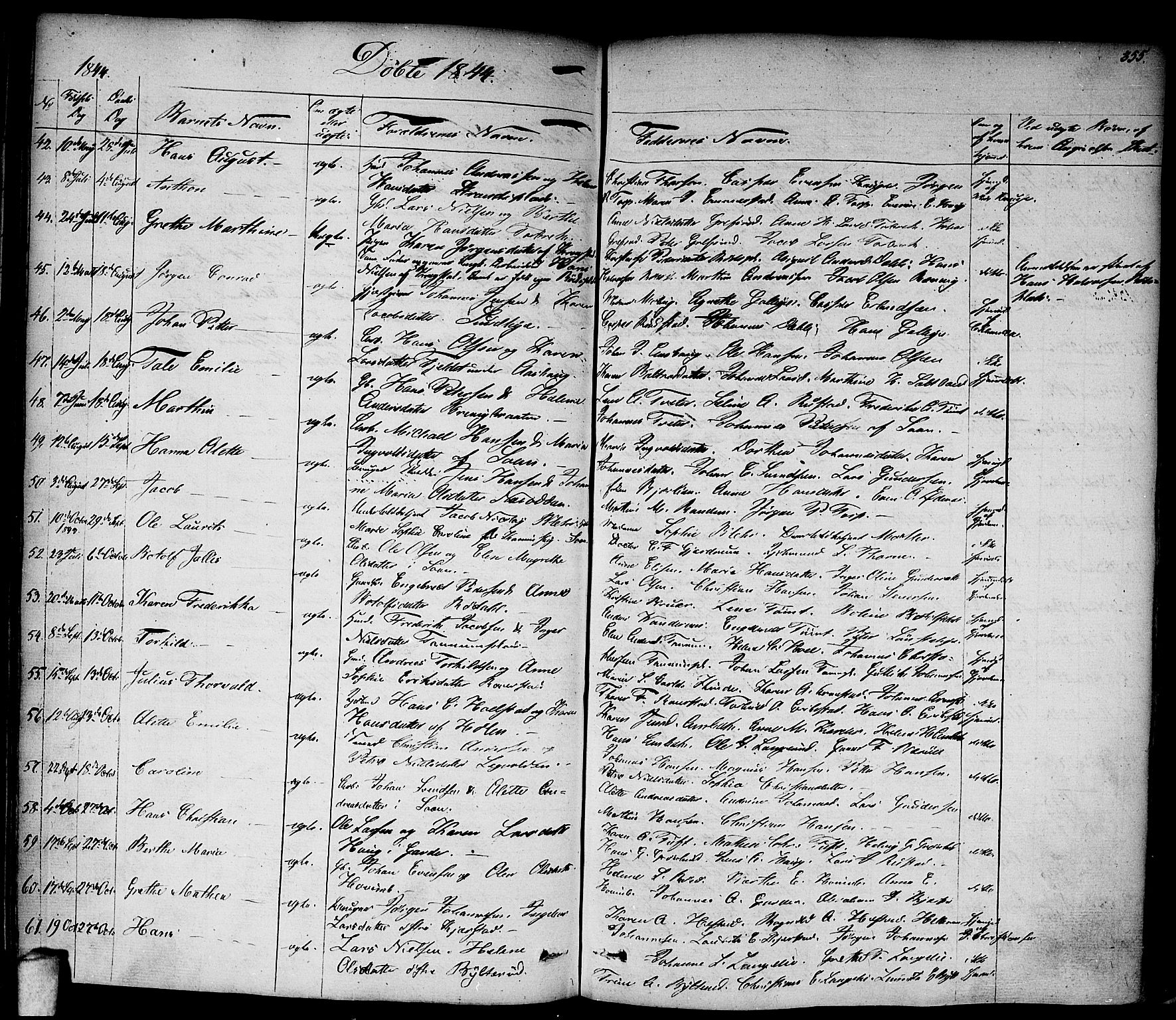 Vestby prestekontor Kirkebøker, SAO/A-10893/F/Fa/L0006: Parish register (official) no. I 6, 1827-1849, p. 355