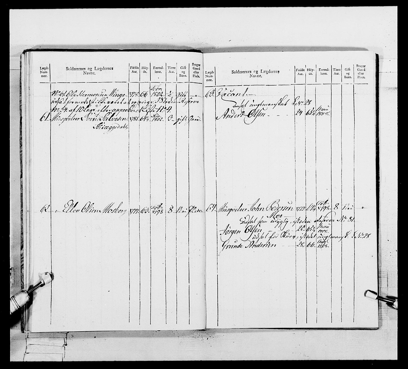 Generalitets- og kommissariatskollegiet, Det kongelige norske kommissariatskollegium, AV/RA-EA-5420/E/Eh/L0109: Vesterlenske nasjonale infanteriregiment, 1806, p. 289