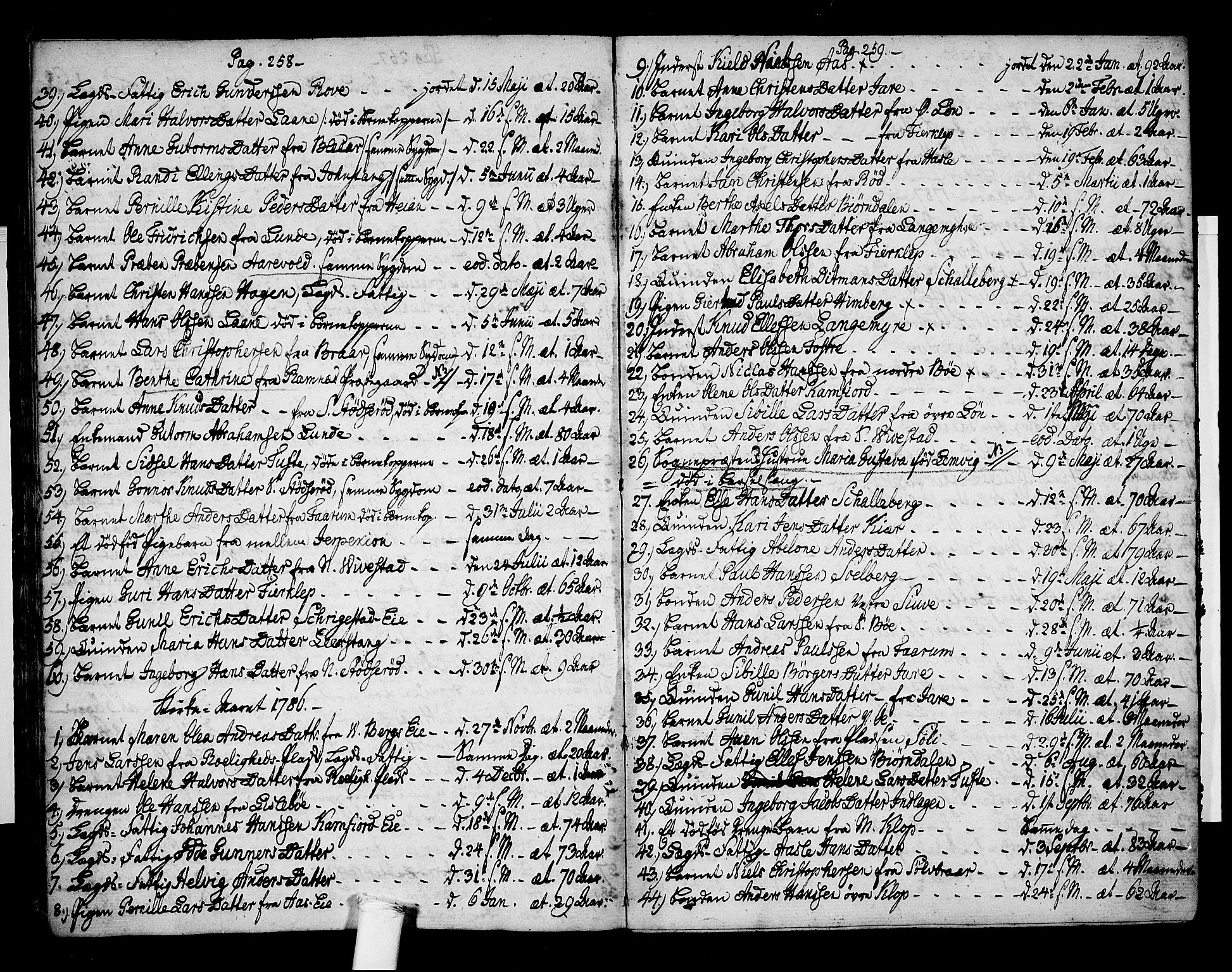 Ramnes kirkebøker, AV/SAKO-A-314/F/Fa/L0002: Parish register (official) no. I 2, 1773-1790, p. 258-259