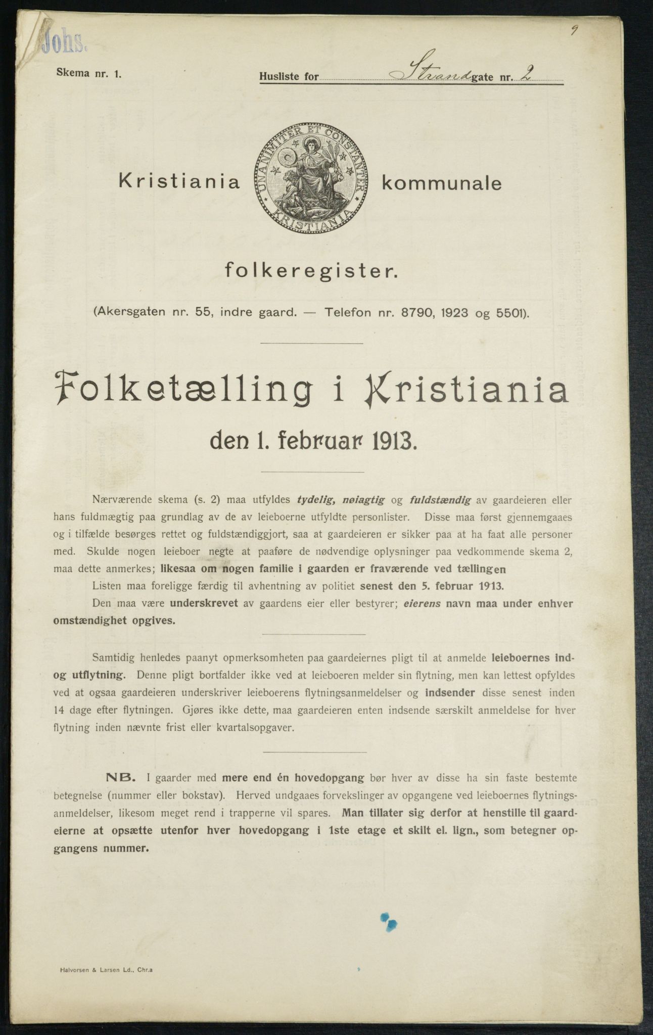 OBA, Municipal Census 1913 for Kristiania, 1913, p. 103759