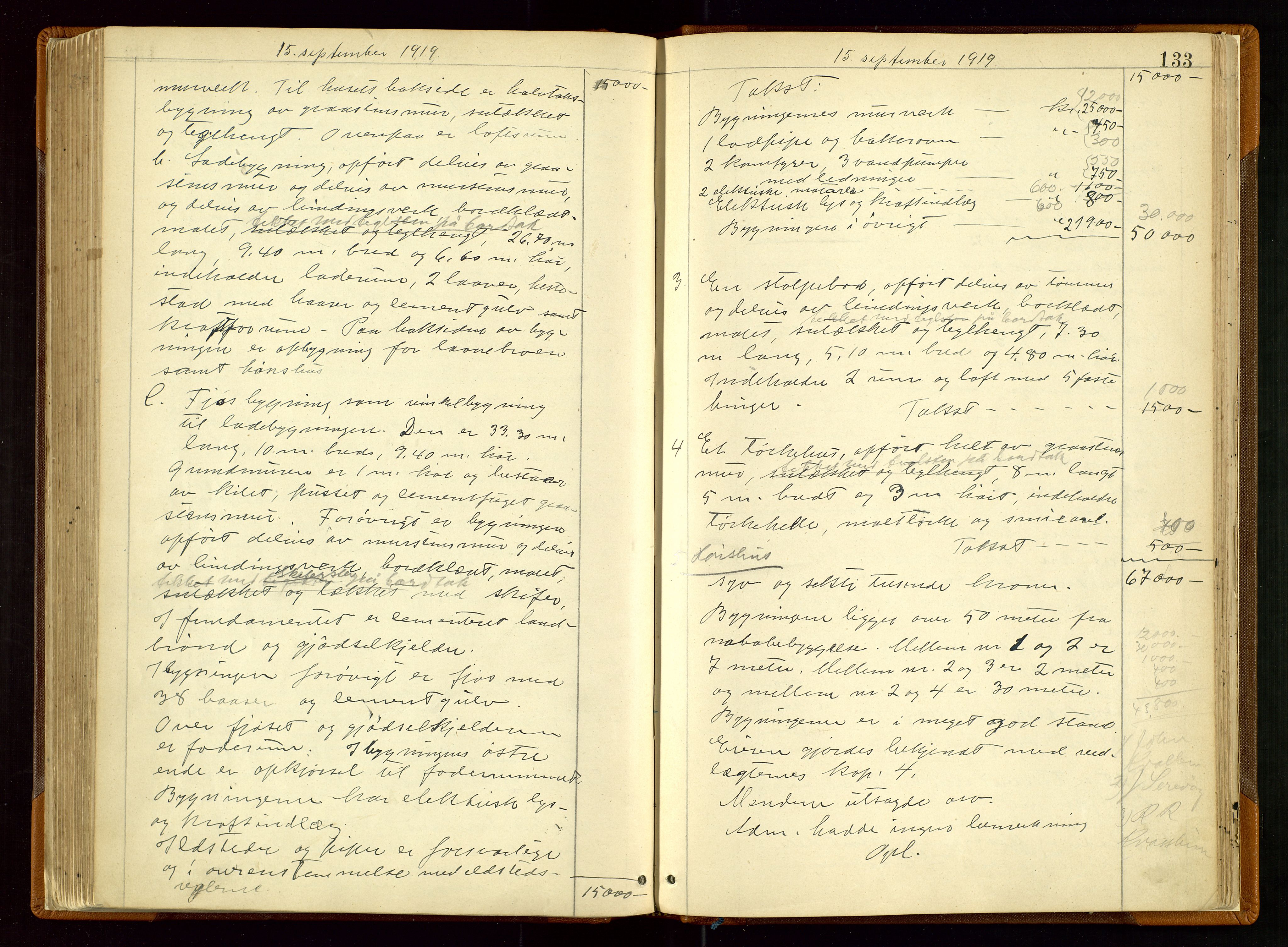 Eigersund lensmannskontor, AV/SAST-A-100171/Goa/L0004: "Brandtakst-Protokol", 1893-1920, p. 132b-133a