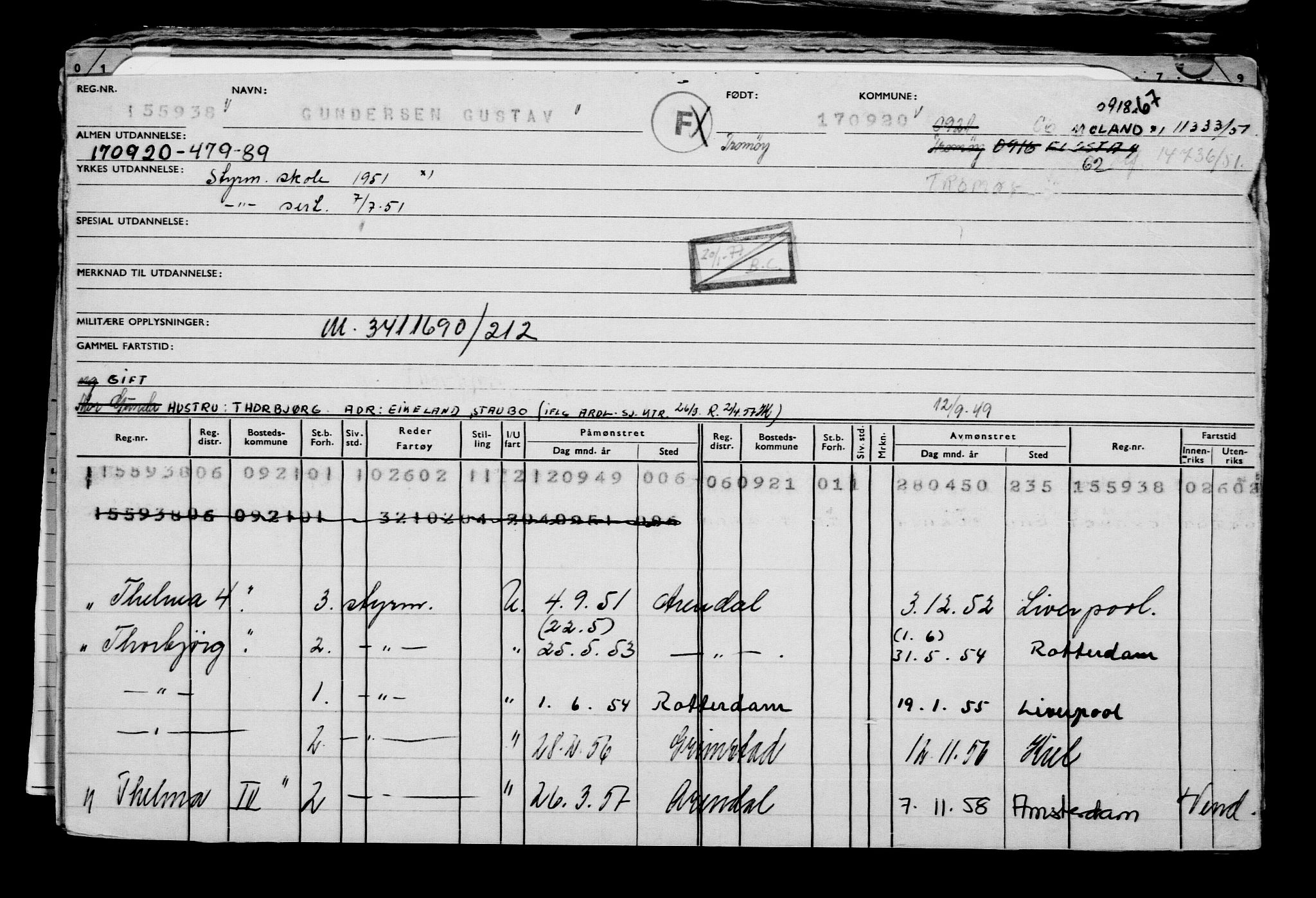 Direktoratet for sjømenn, RA/S-3545/G/Gb/L0185: Hovedkort, 1920, p. 437