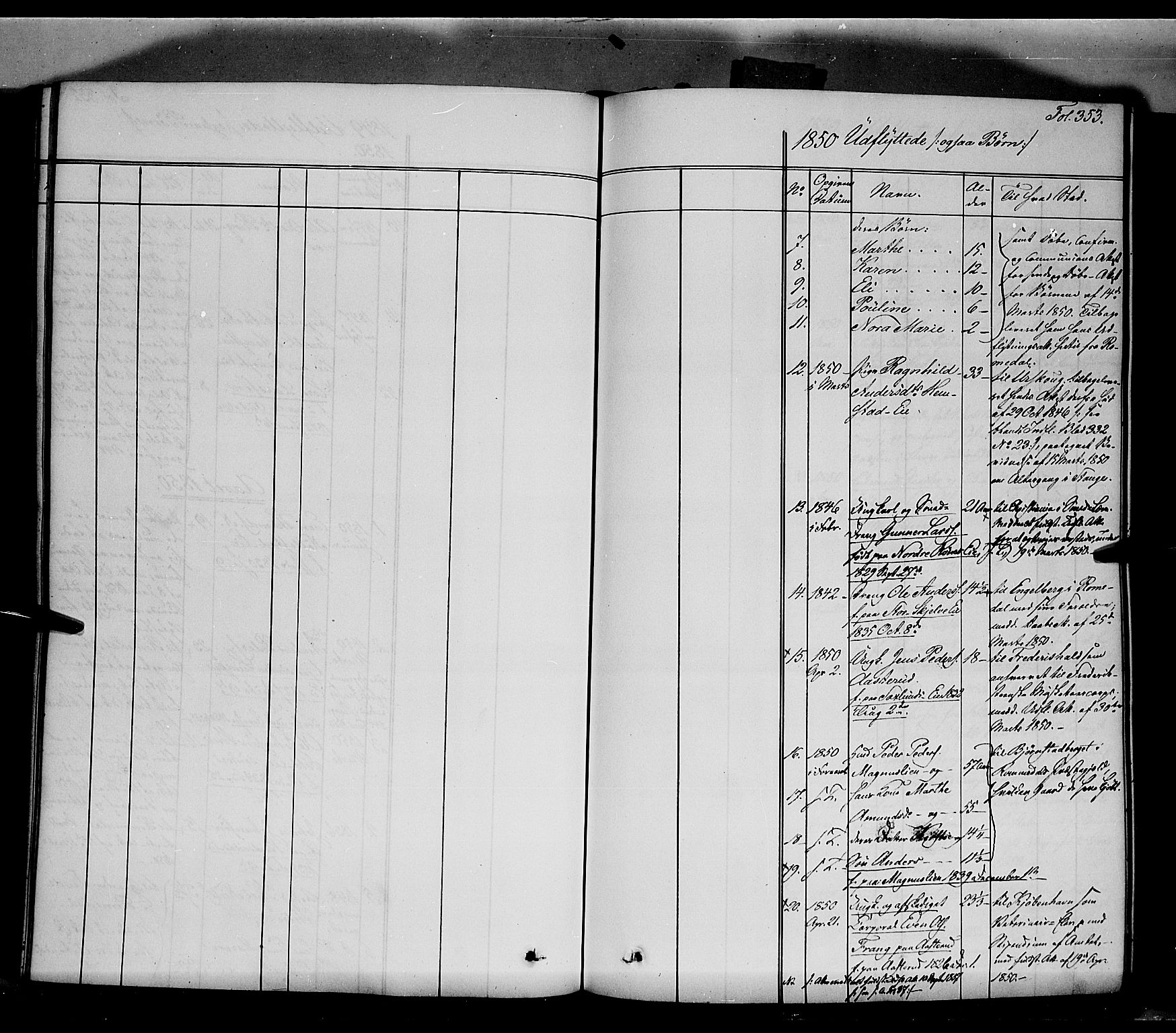 Stange prestekontor, SAH/PREST-002/K/L0011: Parish register (official) no. 11, 1846-1852, p. 353