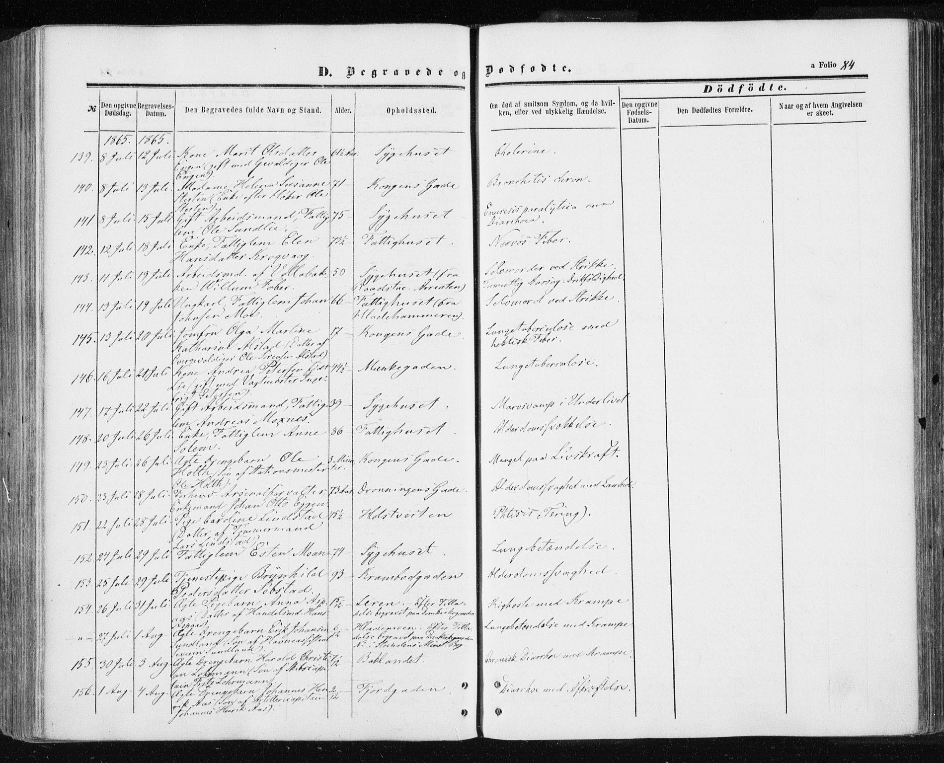 Ministerialprotokoller, klokkerbøker og fødselsregistre - Sør-Trøndelag, SAT/A-1456/601/L0053: Parish register (official) no. 601A21, 1857-1865, p. 84